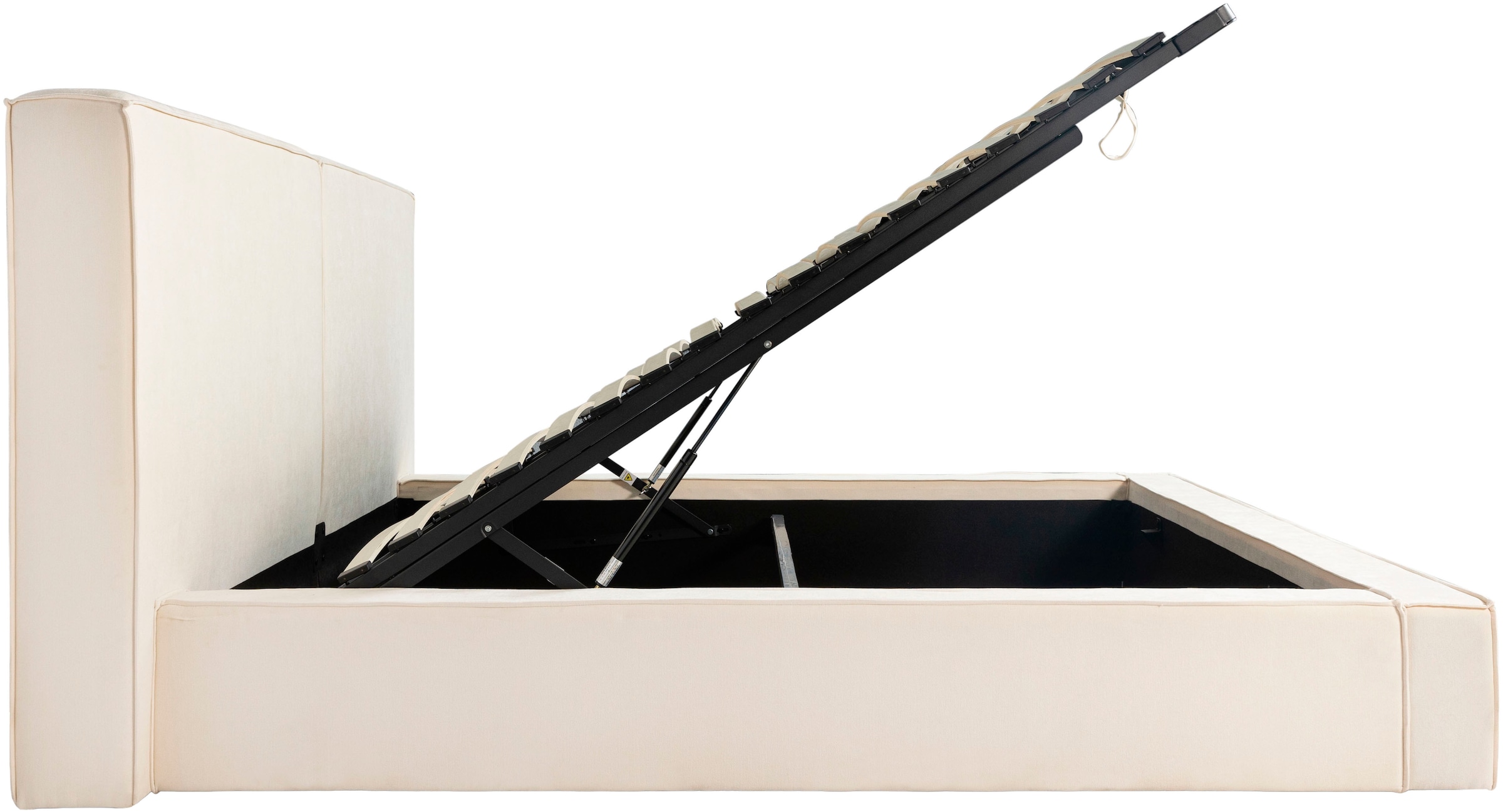 OTTO home Polsterbett »YEELLA, Stauraumbett mit Lattenrost und Bettkasten« dick gepolsterter Bettrahmen, Liegefläche 180x200cm