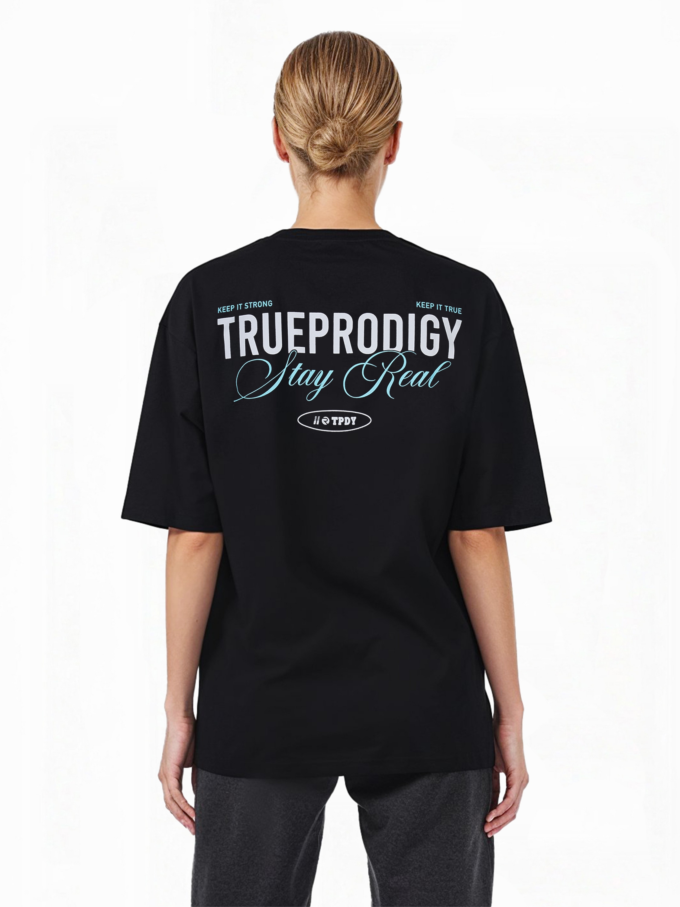 trueprodigy Oversize-Shirt »Lou F Logo Print Oversized Rundhals«
