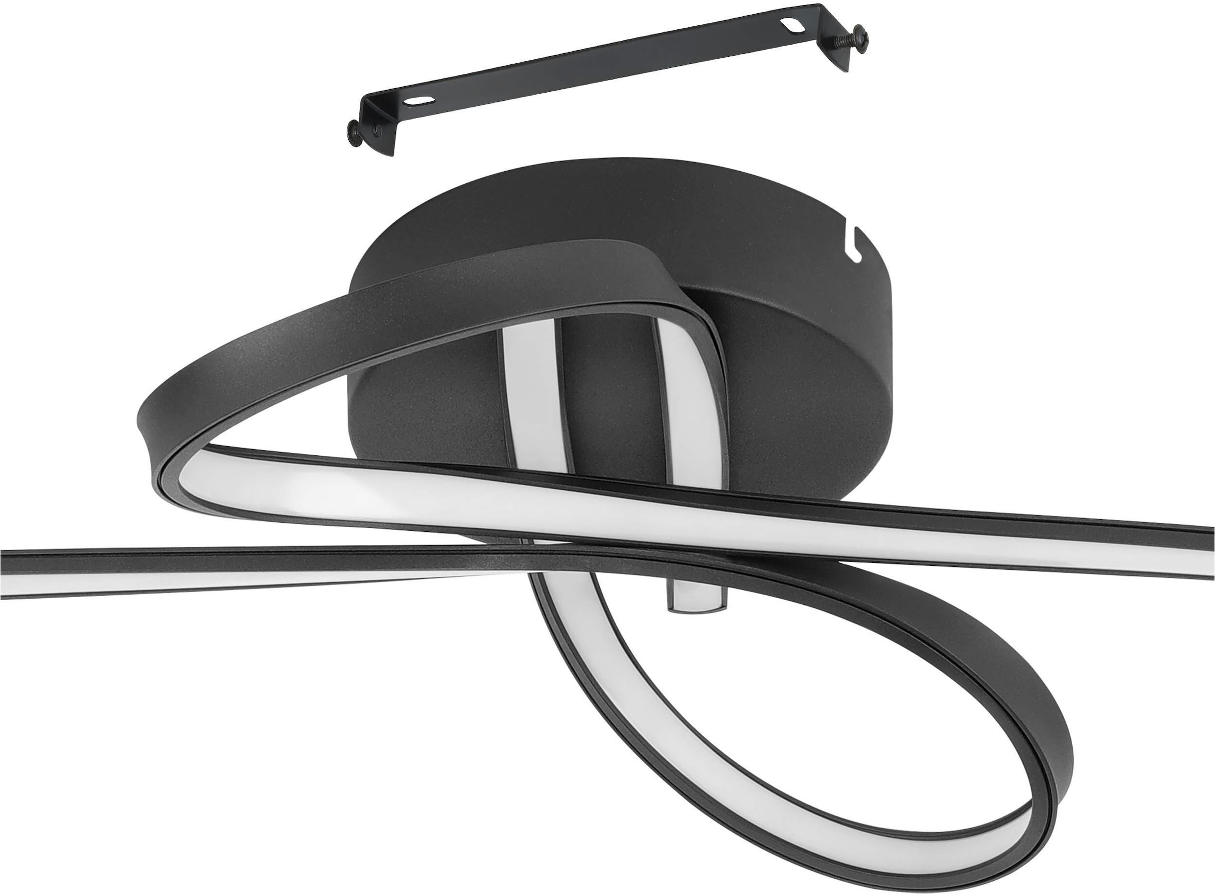 EGLO Deckenleuchte »Selvina 1 Deckenlampe, Aluminium. Stahl und Kunststoff, Flurlampe« LED-Modul 1 Stk. Warmweiß Deckenlampe 65 x 13 cm, Flurlampe, Küchenlampe, Wohnzimmerlampe