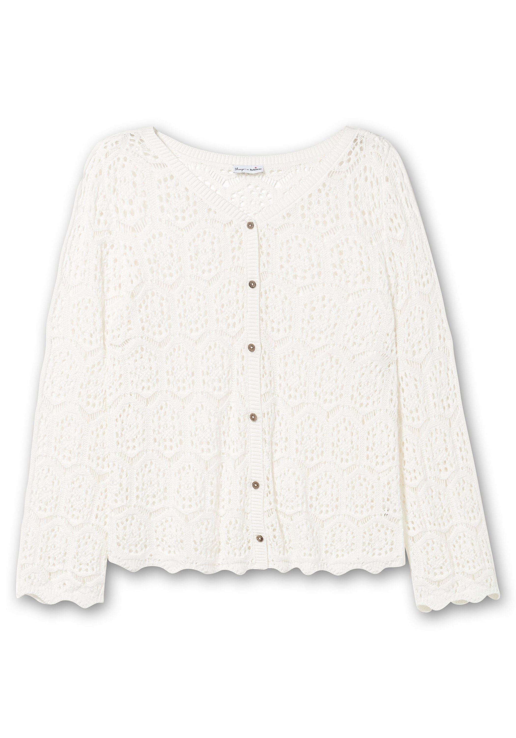 Sheego Strickjacke »Strickjacke aus transparenter Häkelspitze«