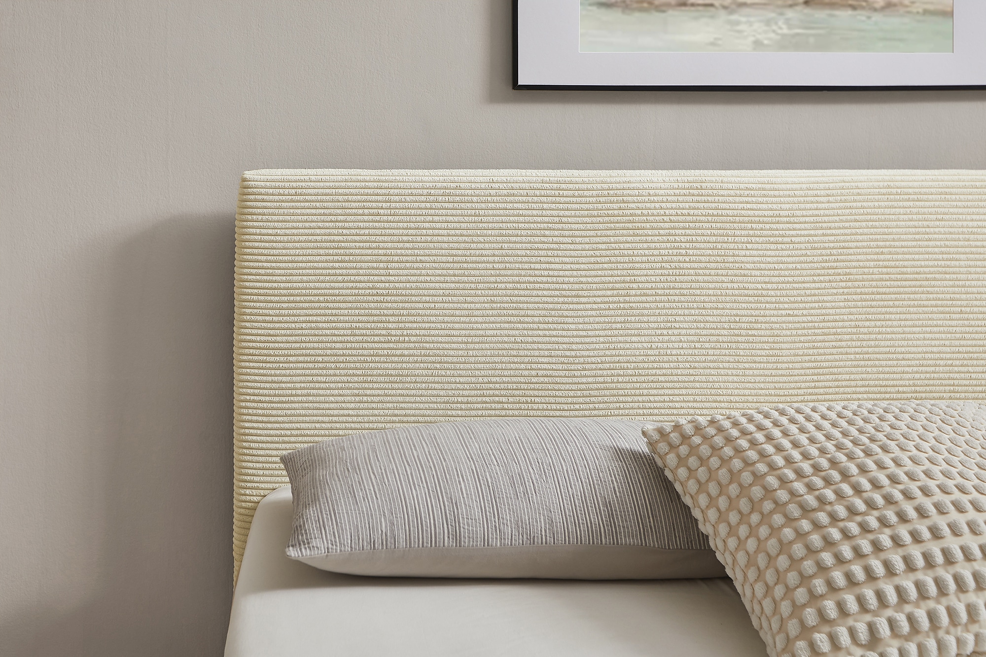 Home affaire Polsterbett »Armandine inkl. Lattenrost« Kopfteil mit Cordbezug, erhältlich in den Breiten 140cm & 180cm