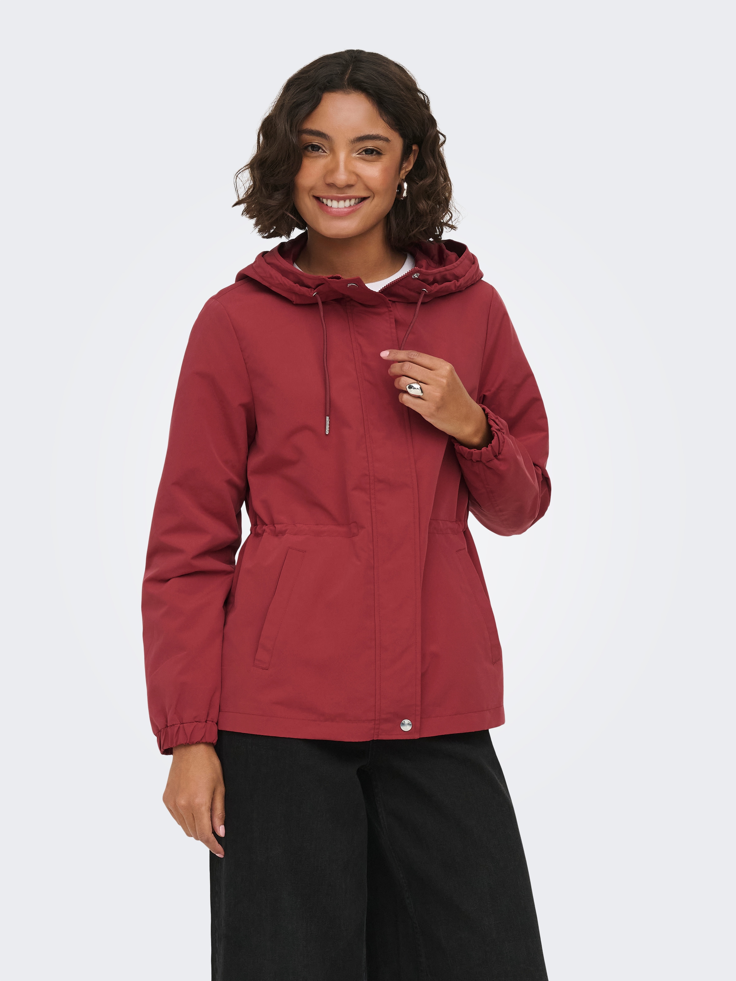 ONLY Parka »ONLASTA LIFE STRING PARKA OTW« mit Kapuze Kunstfaser