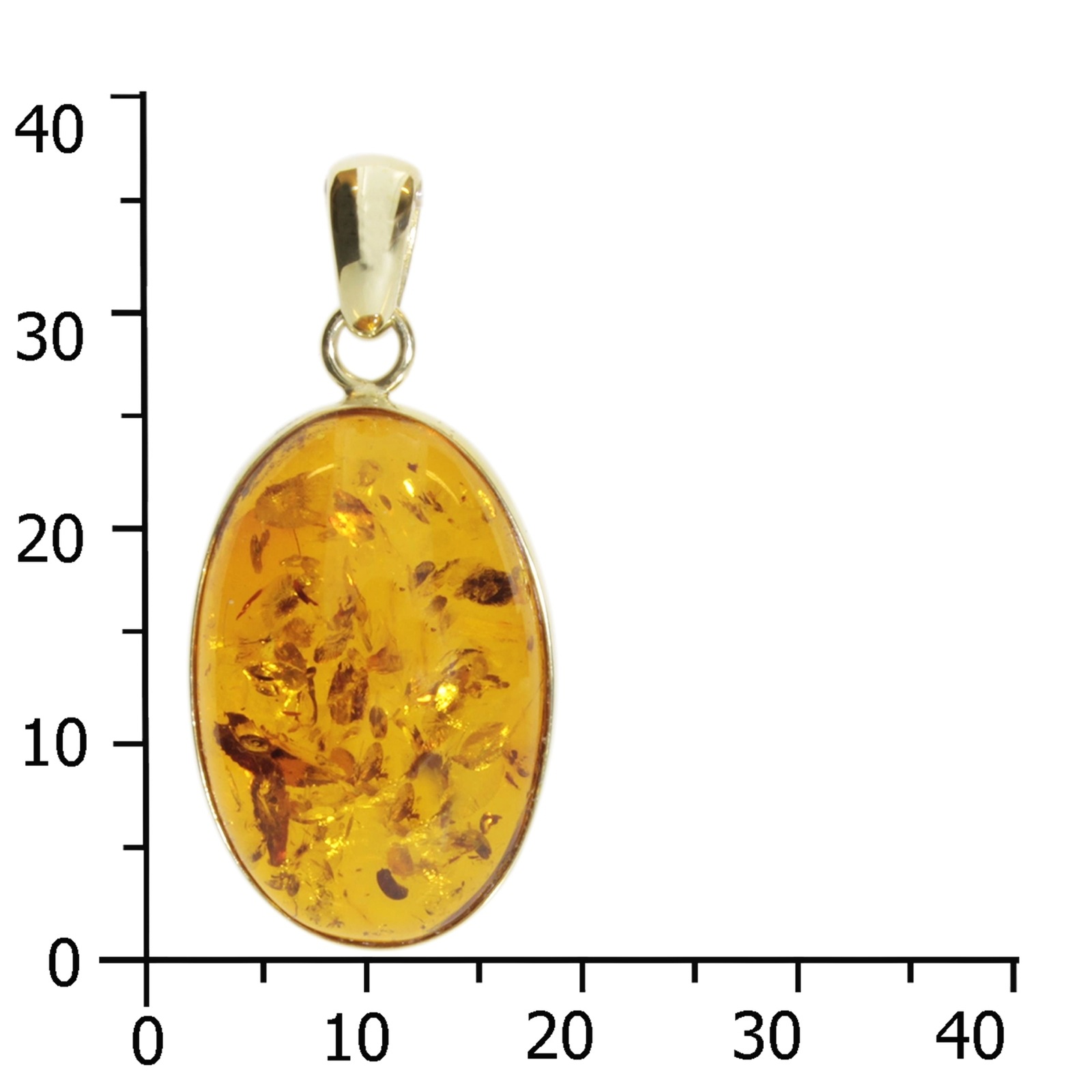 OSTSEE-SCHMUCK Kettenanhänger »- Classic 24 x 16 mm - Gold 333/000 - Bernstein«
