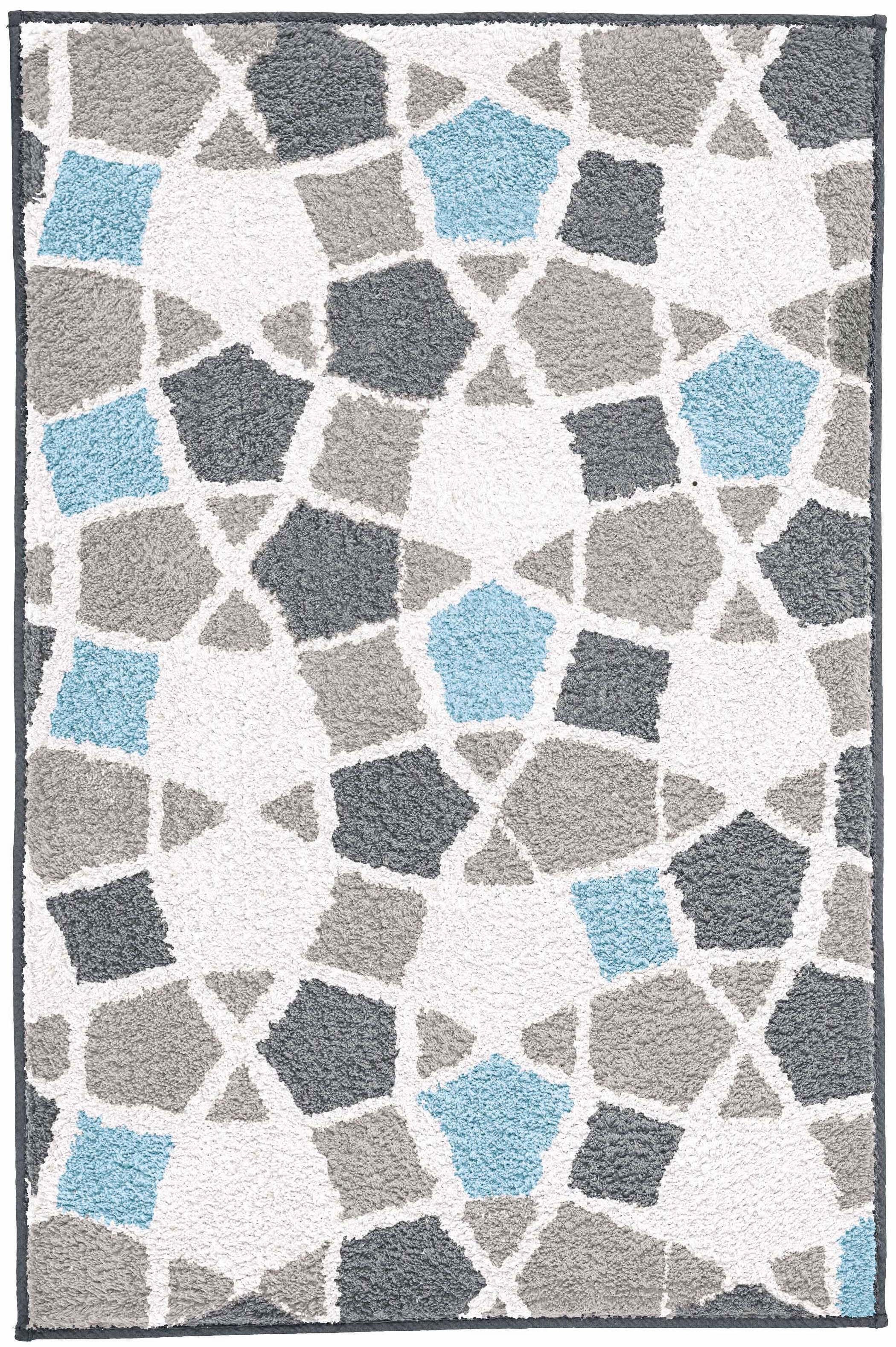 Kleine Wolke Badematte »Sintra«, rutschhemmend beschichtet, fußbodenheizungsgeeignet, Badteppich, modernes Mosaikdesign