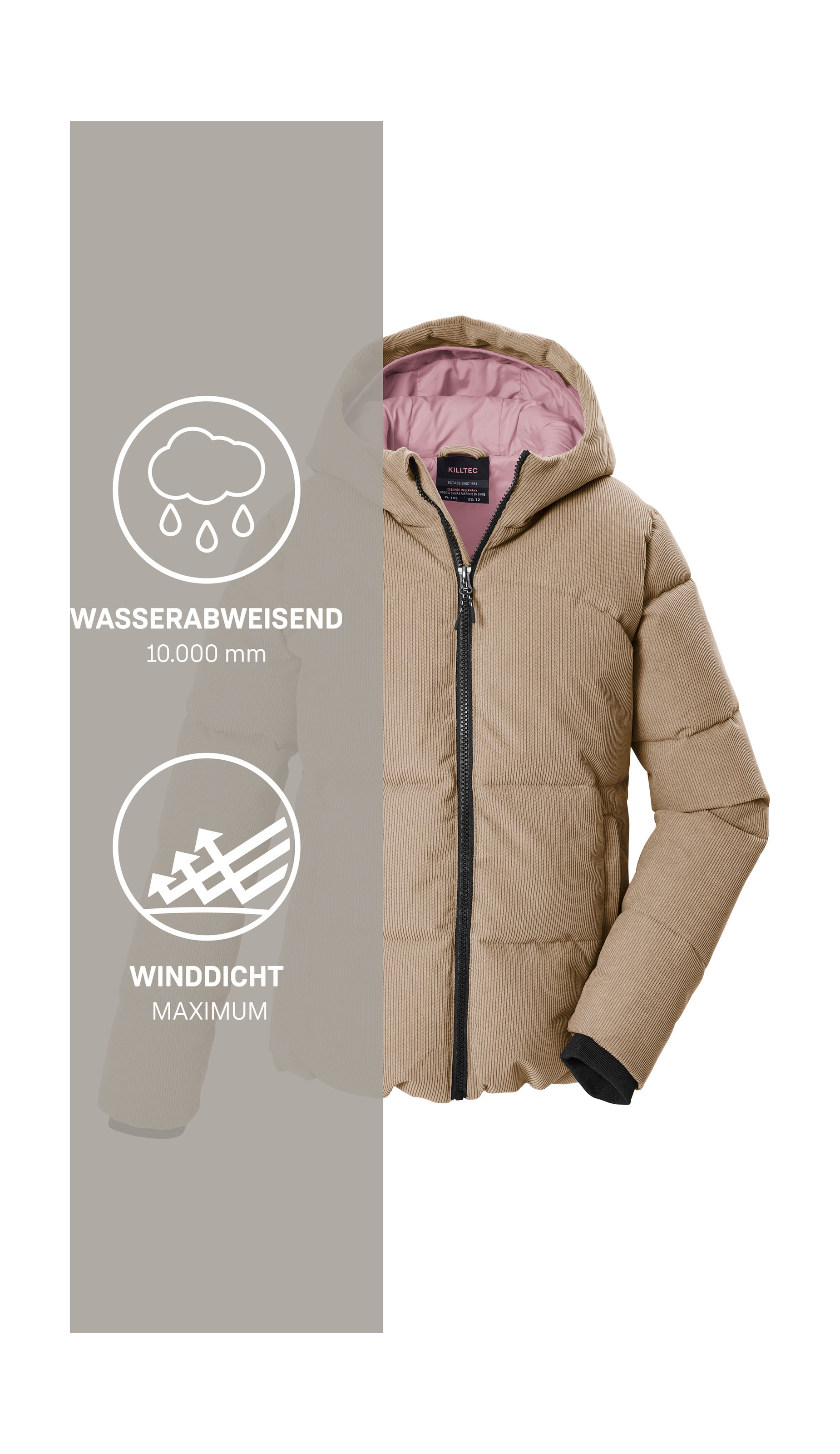 Killtec Steppjacke »KOW 169 GRLS QLTD JCKT« Wasserabweisend, winddicht, Teflon EcoElite™ imprägniert