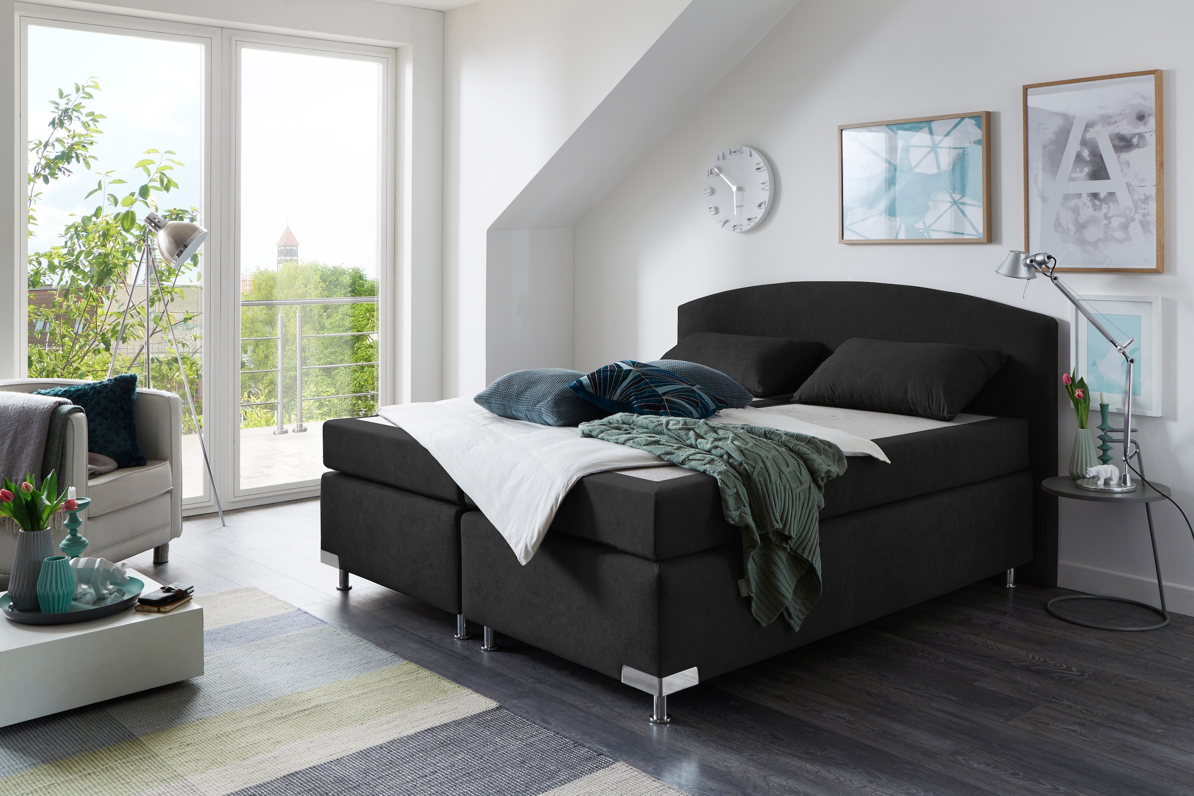 Westfalia Schlafkomfort Boxspringbett »Amsterdam«, (Optional mit Topper)