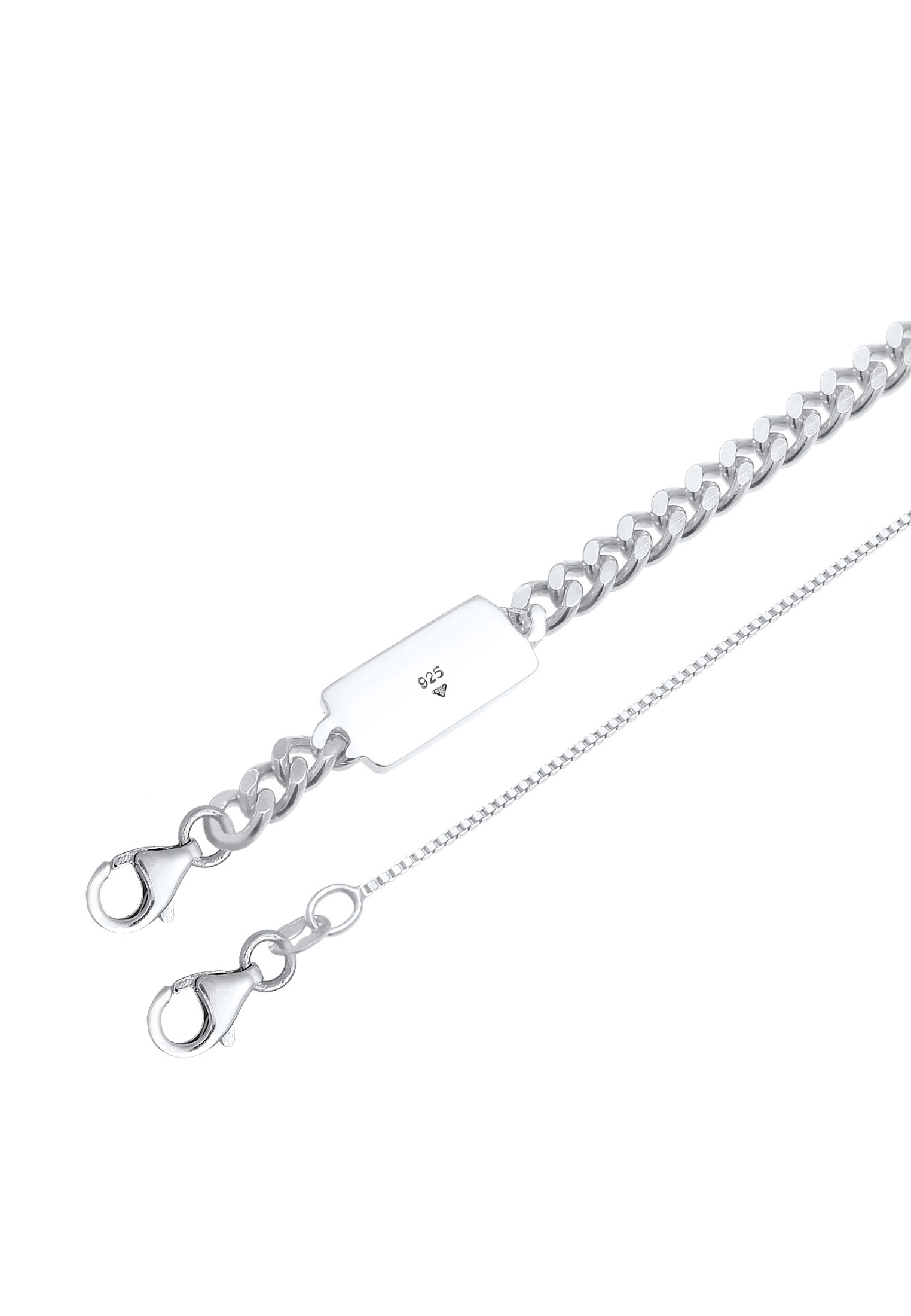 Kuzzoi Silberkette »Halskette Herren Ketten Panzer Venezia (2 tlg.) 925 Silber«