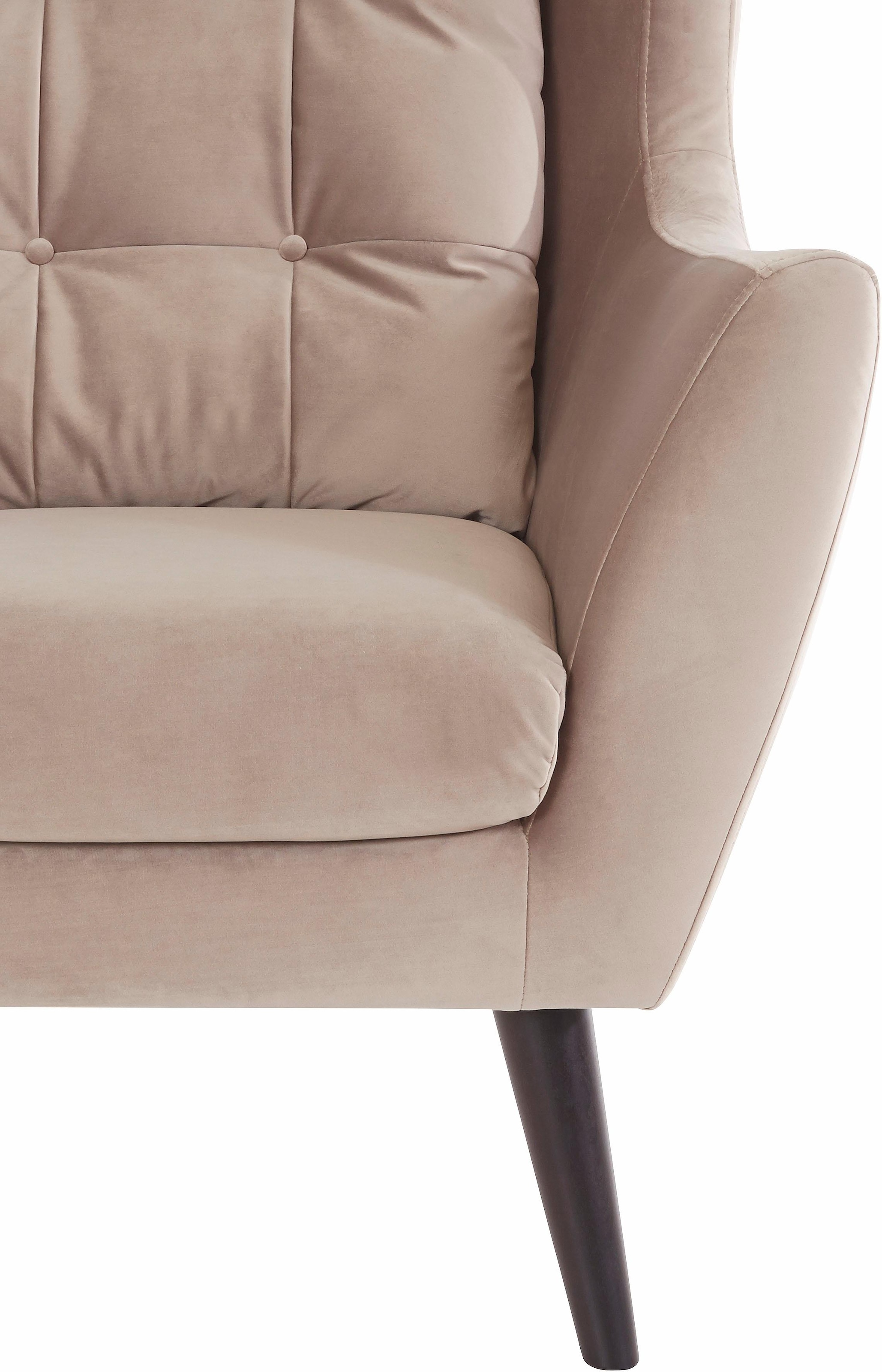 andas Ohrensessel »Hemmink, Sessel, Loungesessel«, mit Knopfheftung