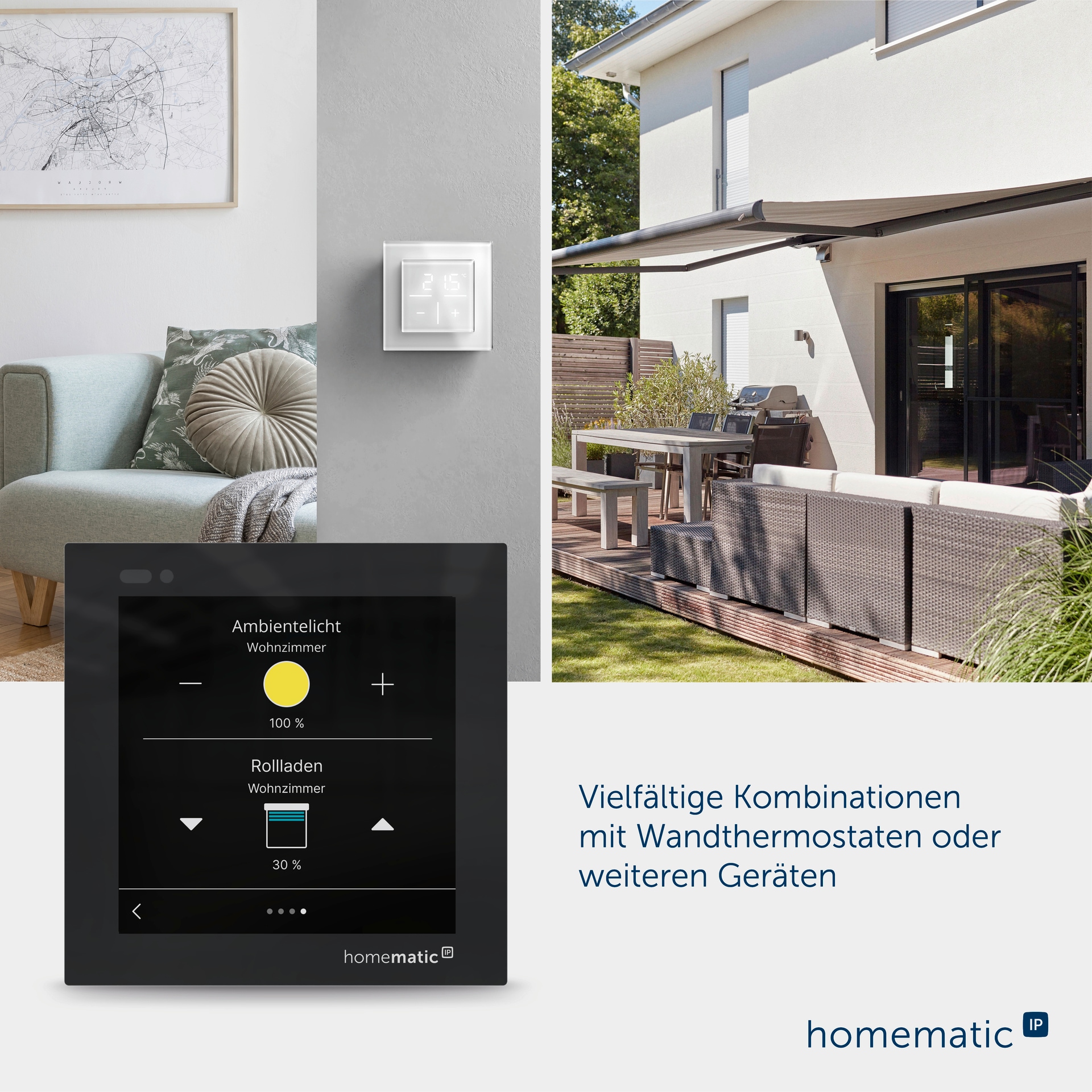 Homematic IP Smart-Home-Steuerelement »Glasdisplay - plus«