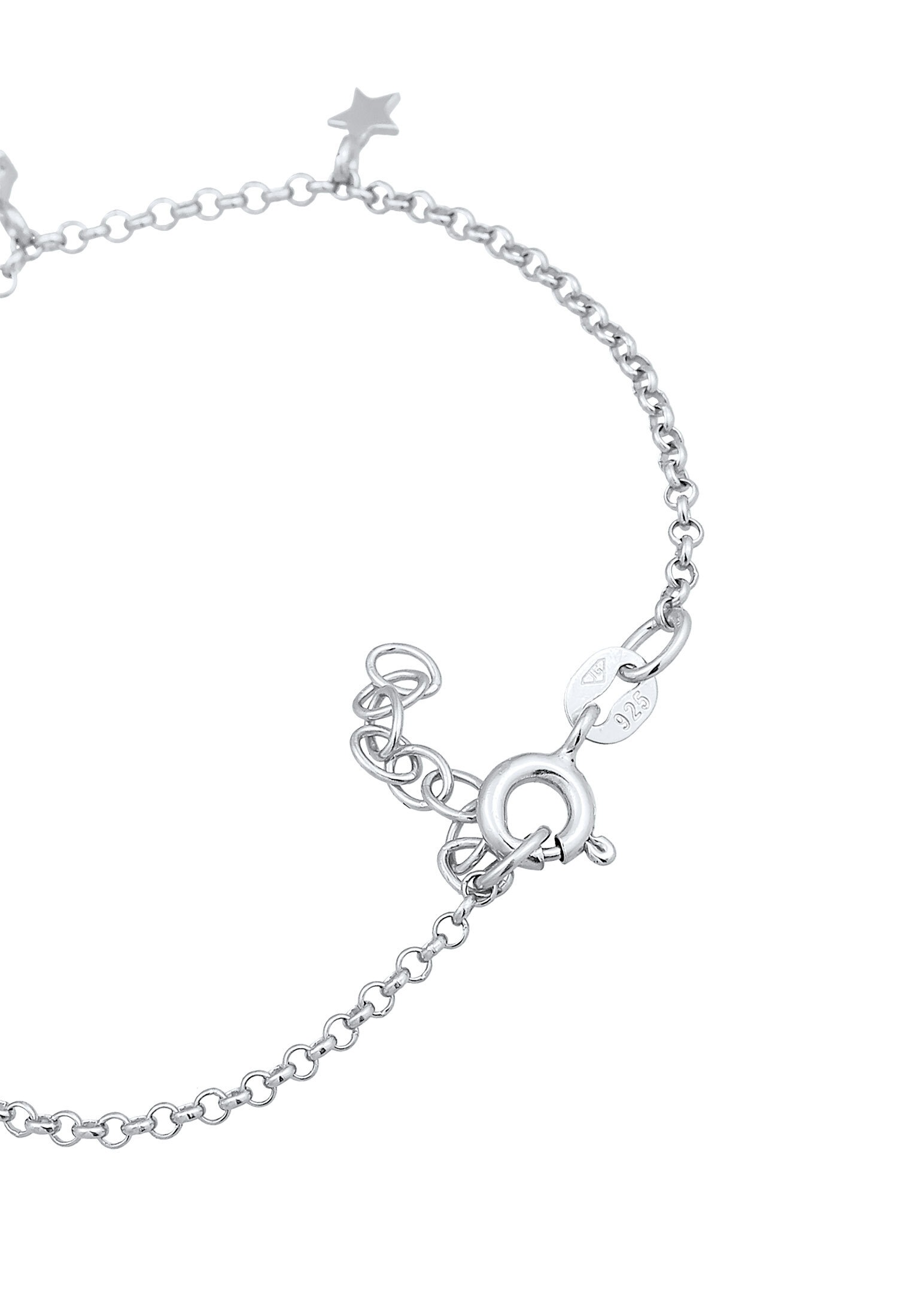 Elli Armkette »Armband Kinder Stern Mond Zirkonia 925 Silber«