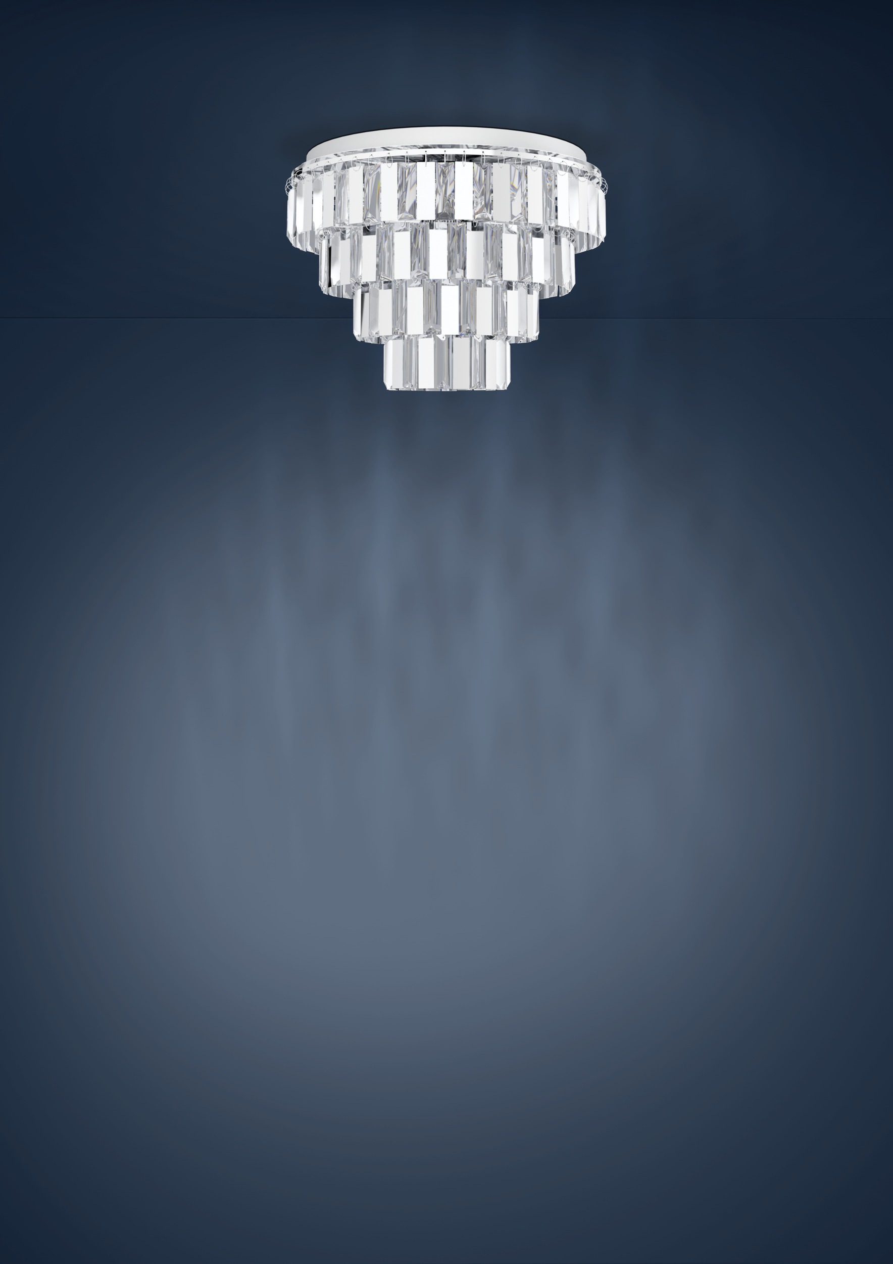EGLO Deckenleuchte »ERSEKA Deckenlampe - Stahl - E14 - 7X40W - IP20« E14 1 Stk. Wohzimmerlampe, Esszimmerlampe, Flur, Schlafzimmer, H53,5 x Ø48,5 cm