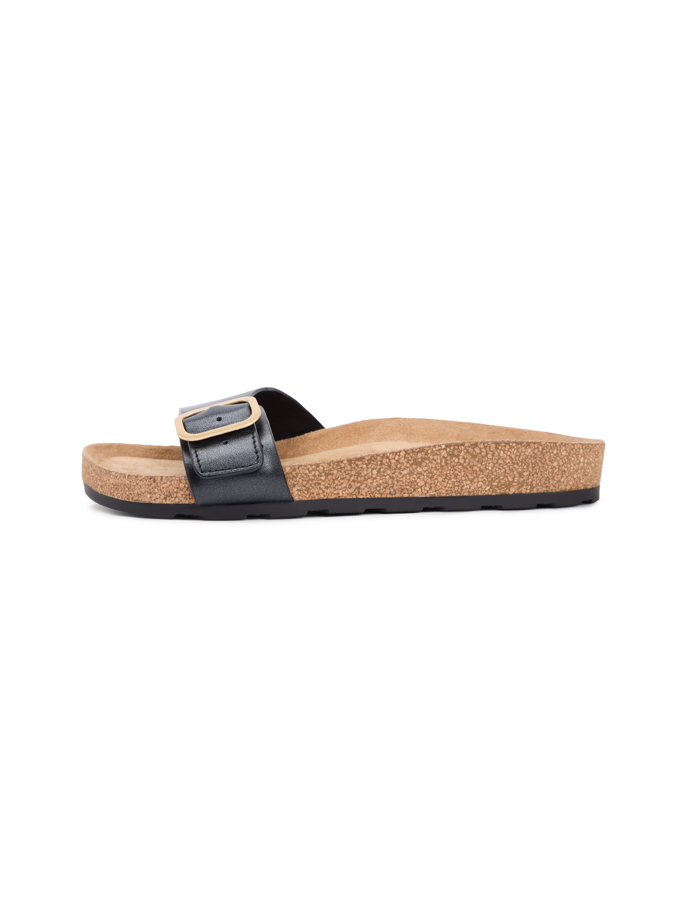 Tommy Hilfiger Pantolette »TH CLASSIC CORK SANDAL PEARL LTH«  Strandschuh, Pool Slides, Flat mit Logoemblem