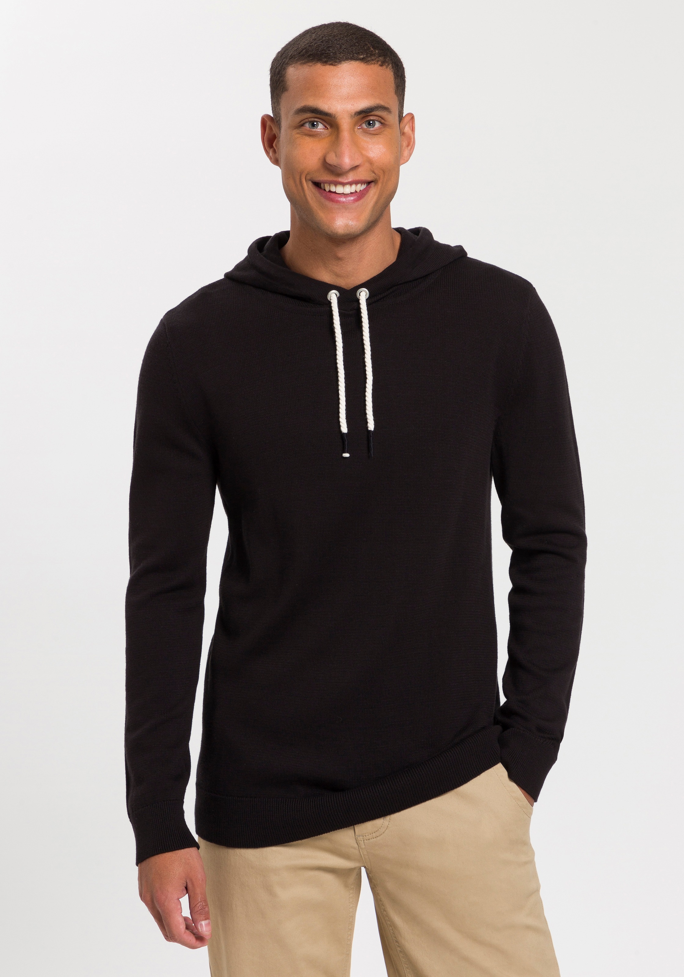 John Devin Kapuzenpullover, mit kontrastfarbener Kordel