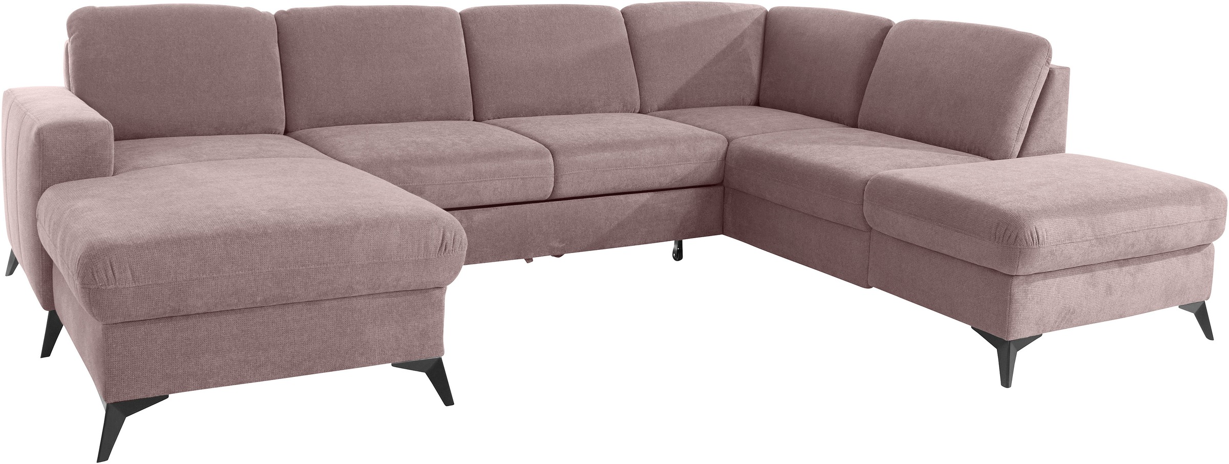Places of Style Wohnlandschaft »Lolland U-Form«, Wahlweise mit Bettfunktion und Stauraum, auch mit abwischbarem Bezug