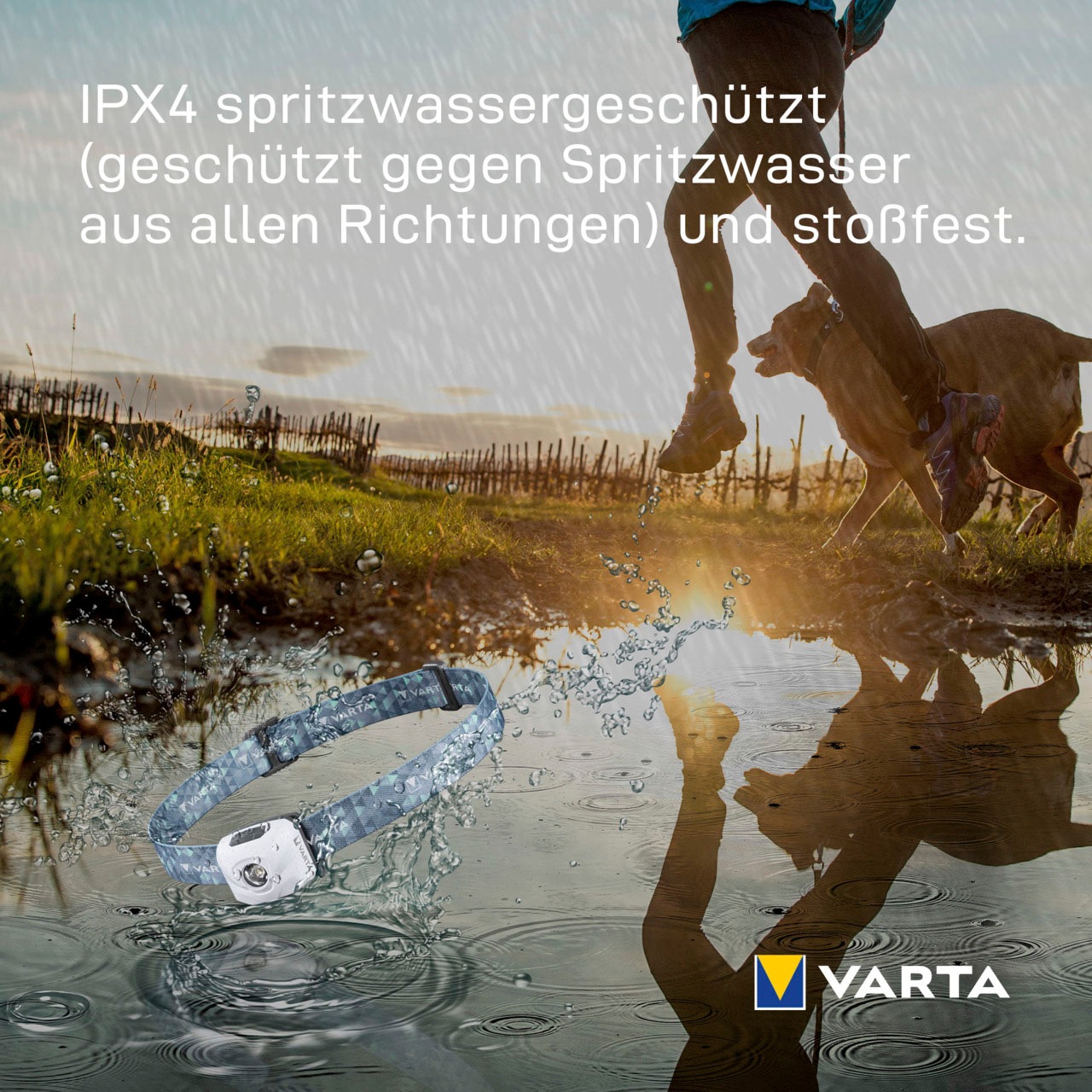 VARTA Taschenlampe »Outdoor Sports Ultralight H30R«, (1 St.), aufladbare Stirnleuchte mit Tastensperre und Speicherfunktion