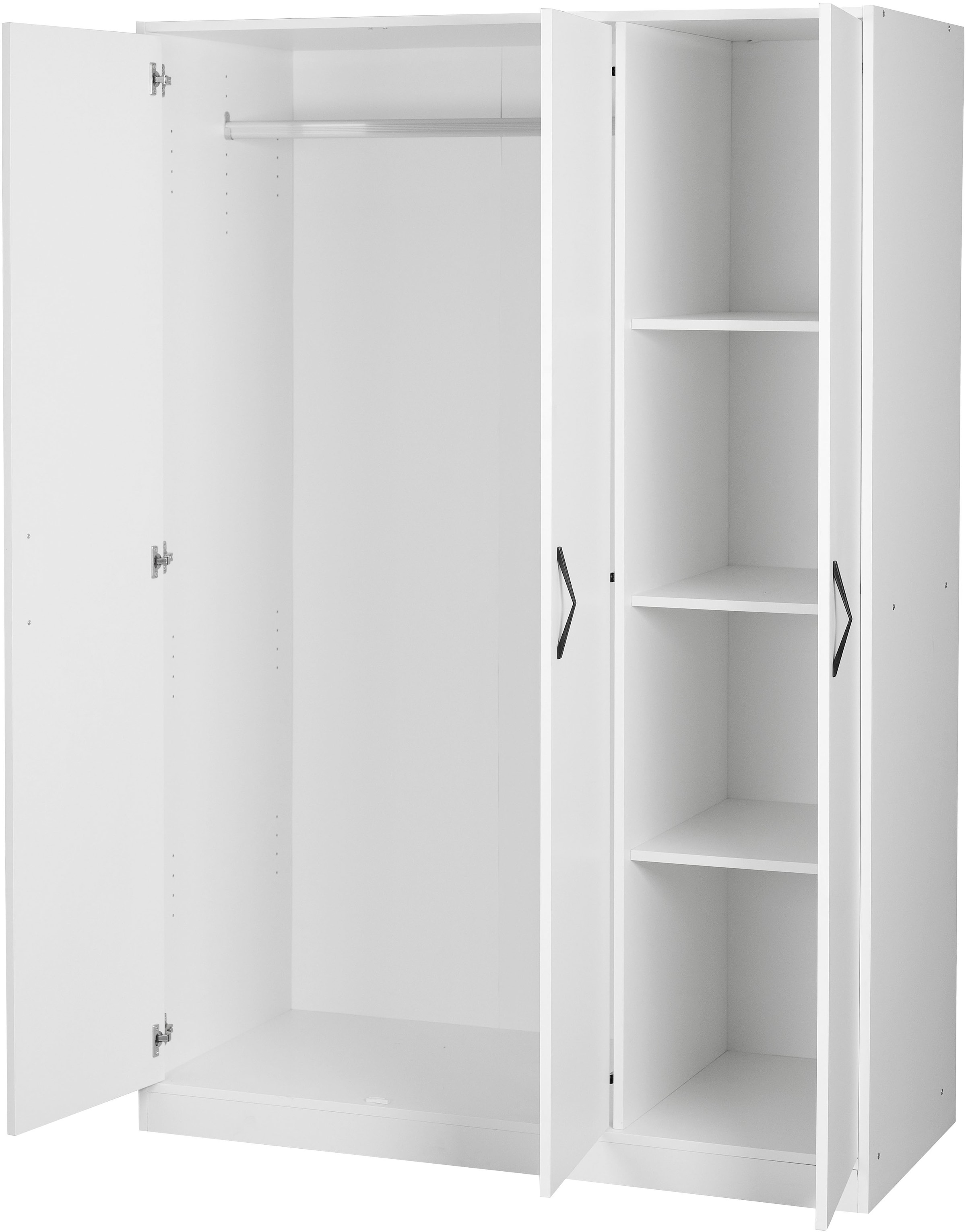 OTTO home Kleiderschrank »Hamburg platzsparend in moderner Optik, FSC zertifiziert« Moderne Optik in weiß, robuste Verarbeitung für den Alltag