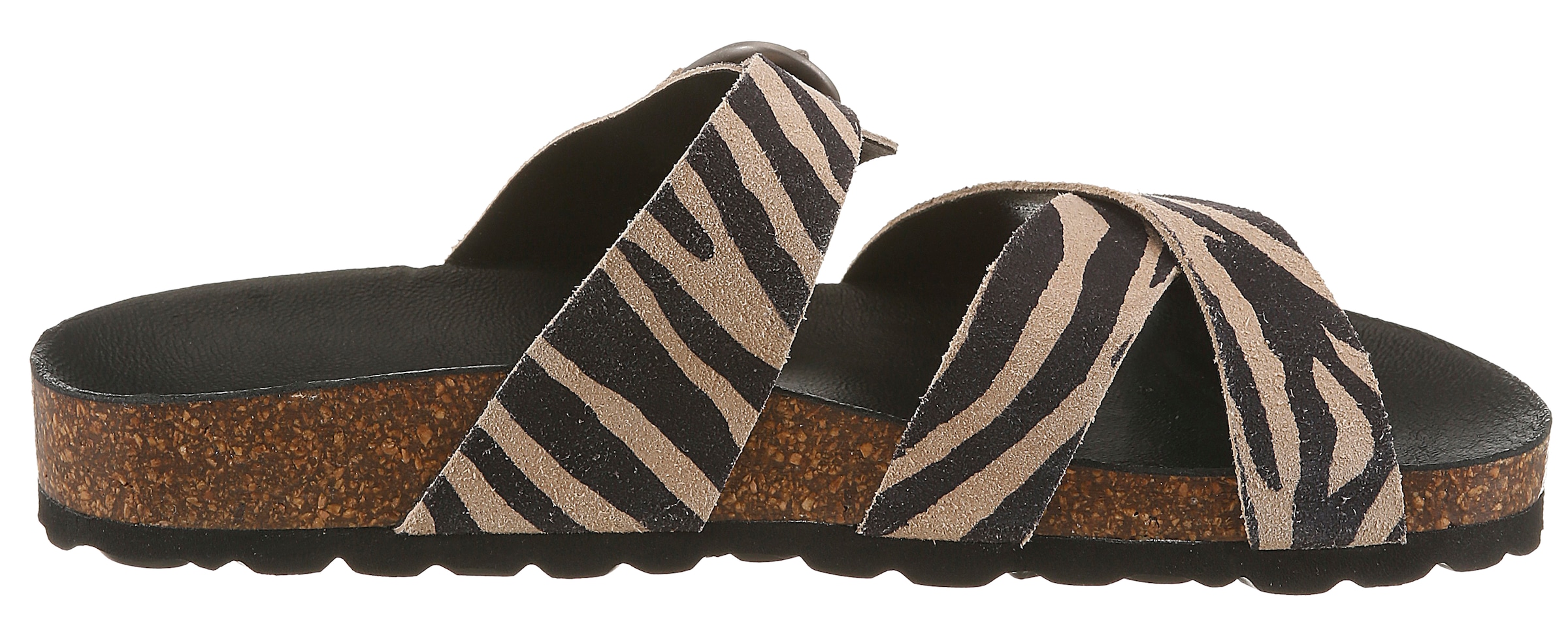 VERBENAS Pantolette »RUBI ZEBRA«  Sommerschuh, Strandschuh, Hausschuh mit verstellbarer Schnalle