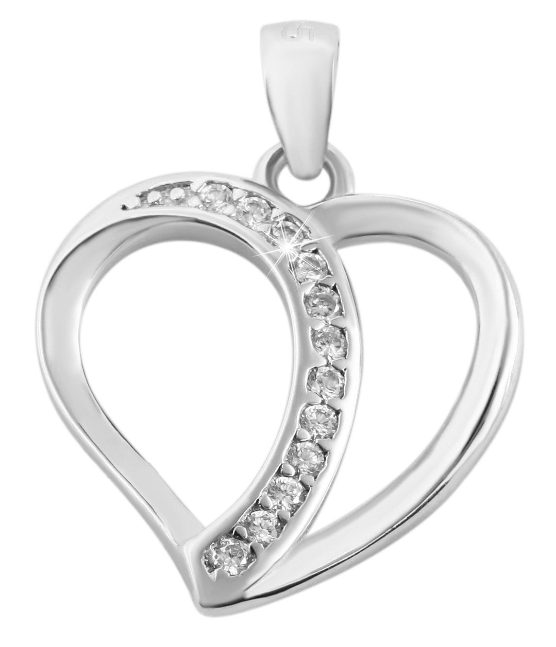 Adelia´s Kettenanhänger »Damen Anhänger ¿ Herz Gravuranhänger aus 925 Silber mit Zirkonia«