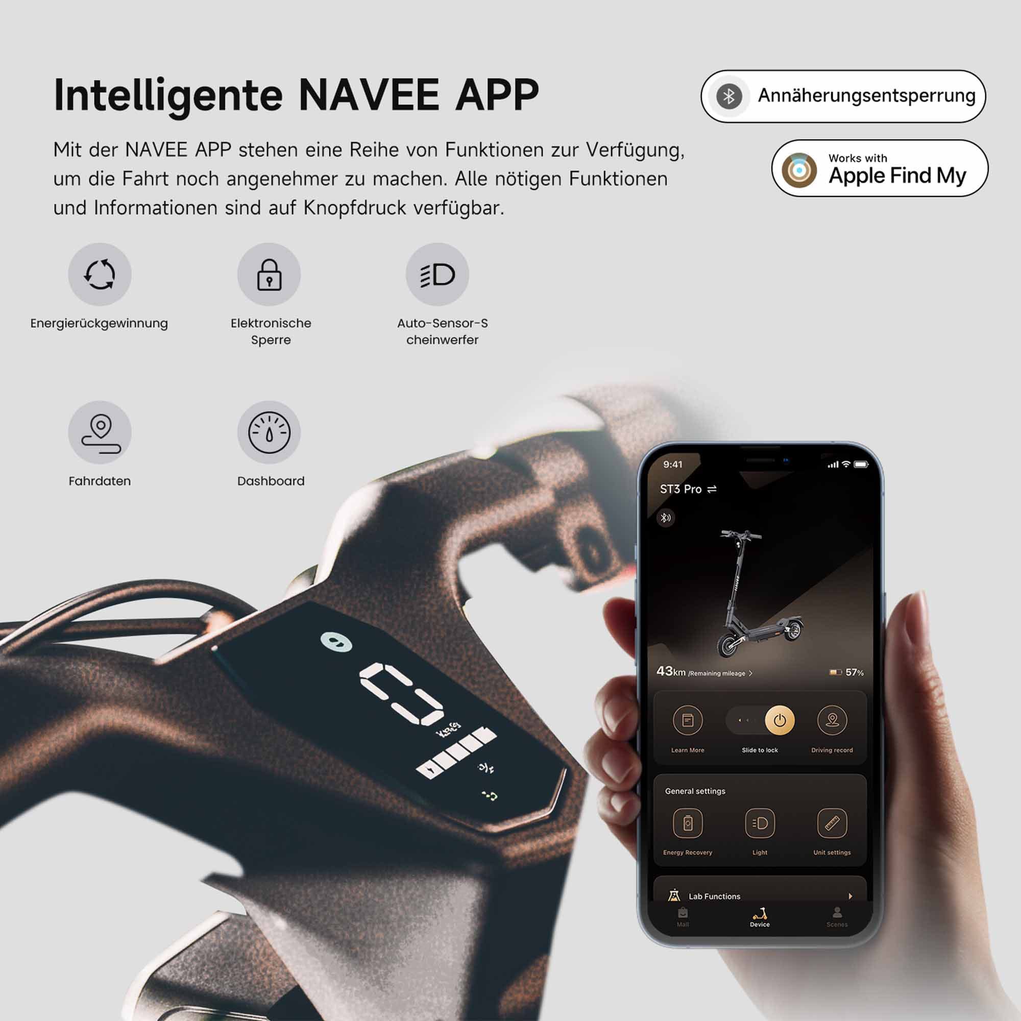 NAVEE E-Scooter »ST3 Pro Electric Scooter (DE Version)«
