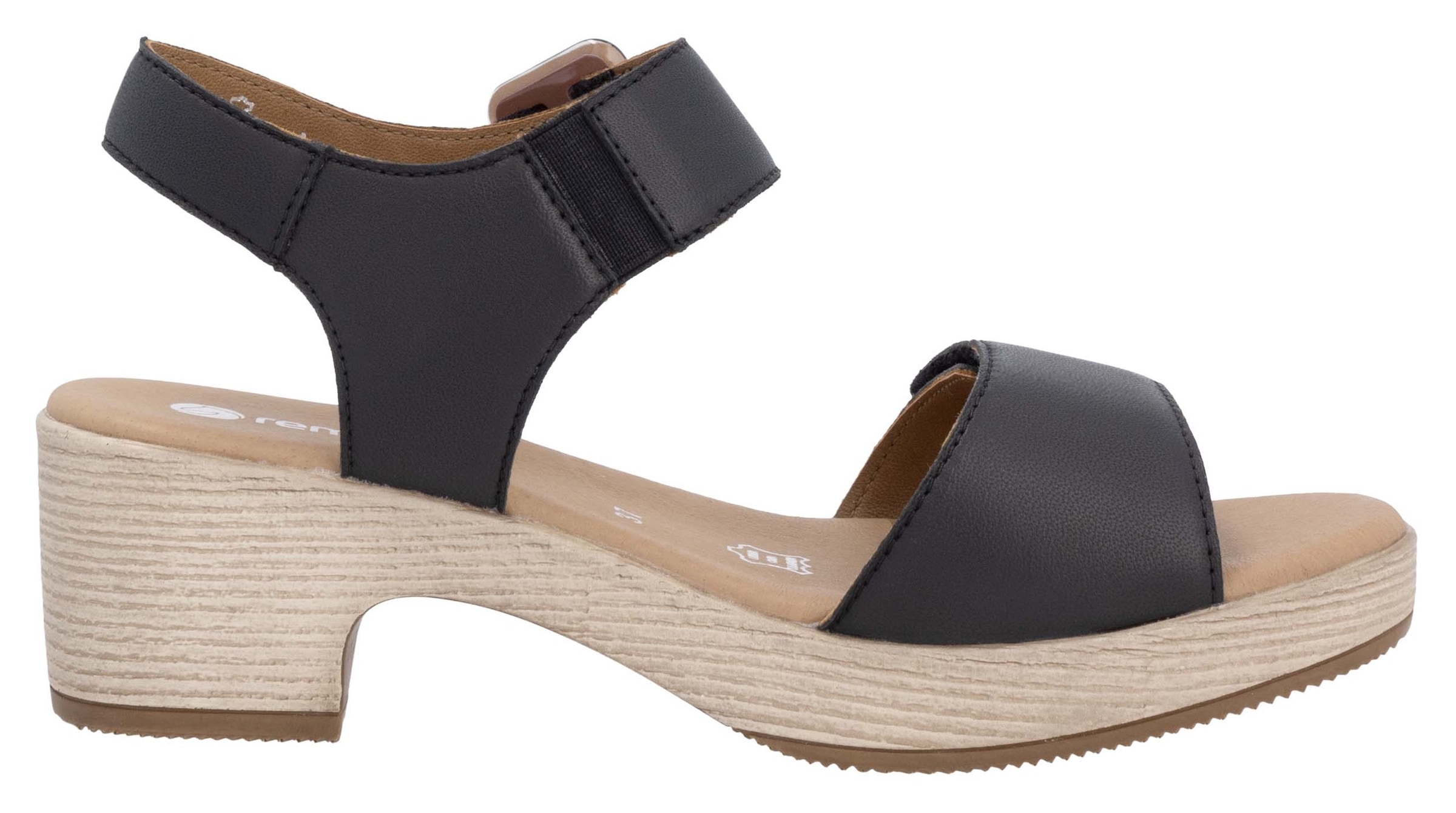 Remonte Sandalette, Blockabsatz, Sommerschuh, Sandale mit Klettverschlüssen
