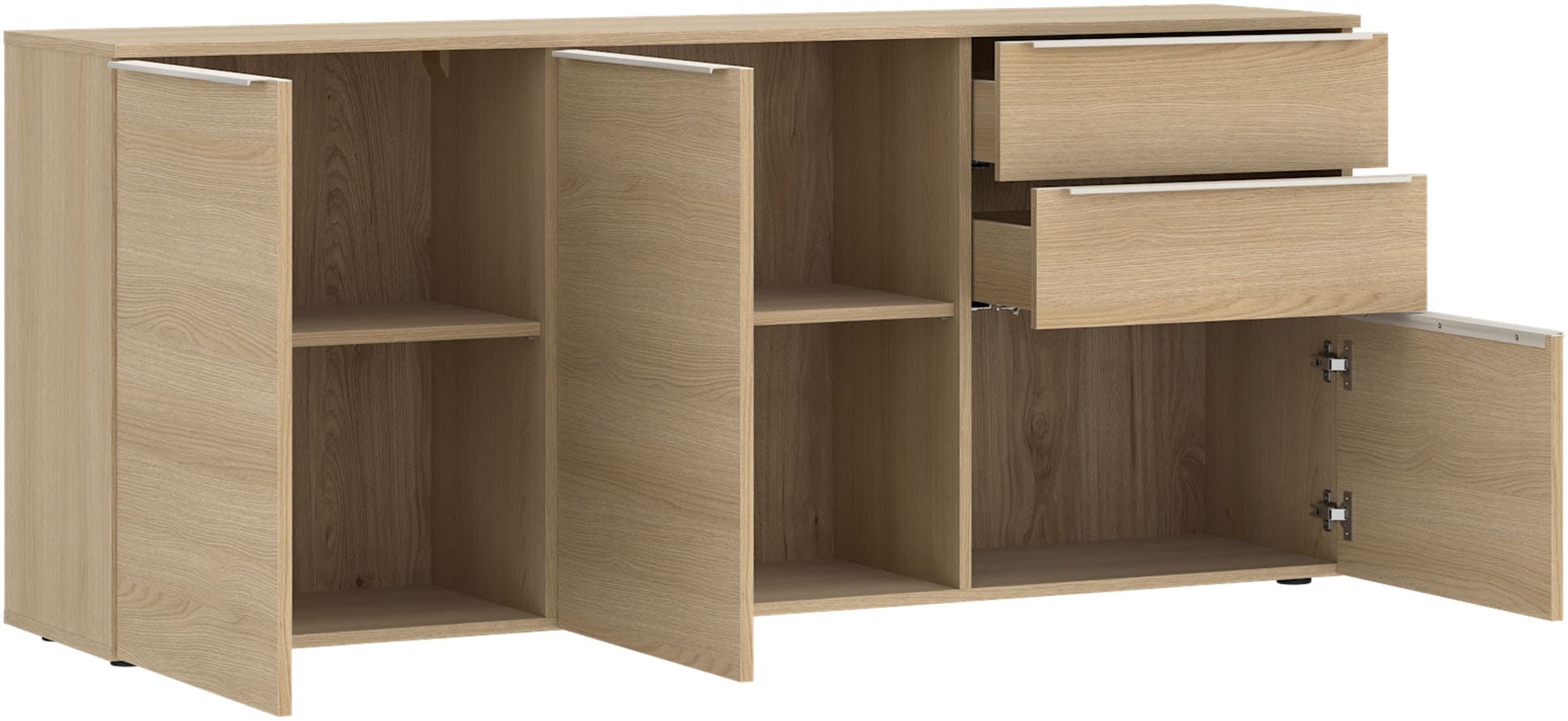 TOM TAILOR HOME Kommode Lowboard, Breite 165 cm,3 Türen,2 Schubladen, viel Stauraum