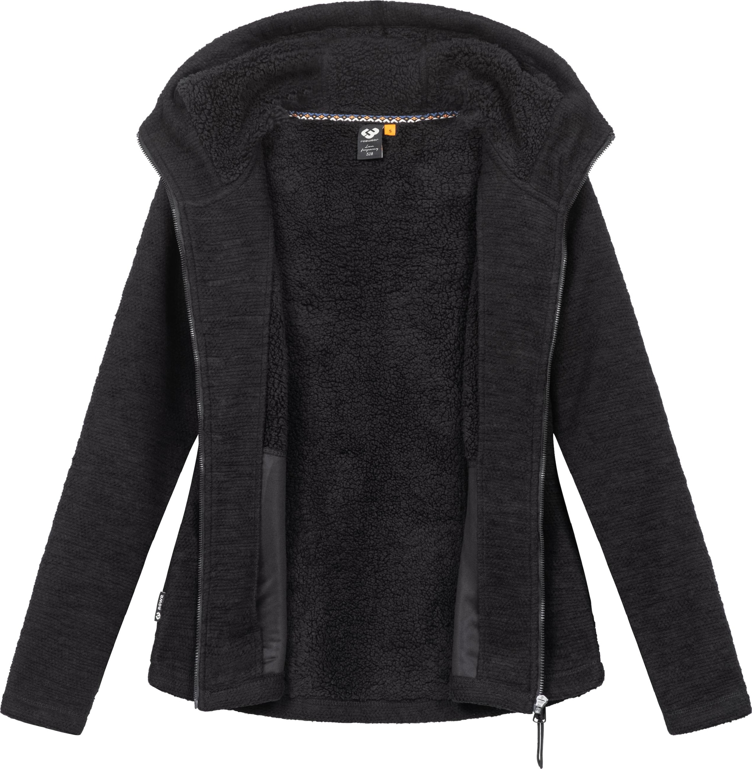 Ragwear Sweatjacke »Kapuzenstrickjacke Lyshka Melange«, Kuschelige Kapuzenjacke in Strick-Optik