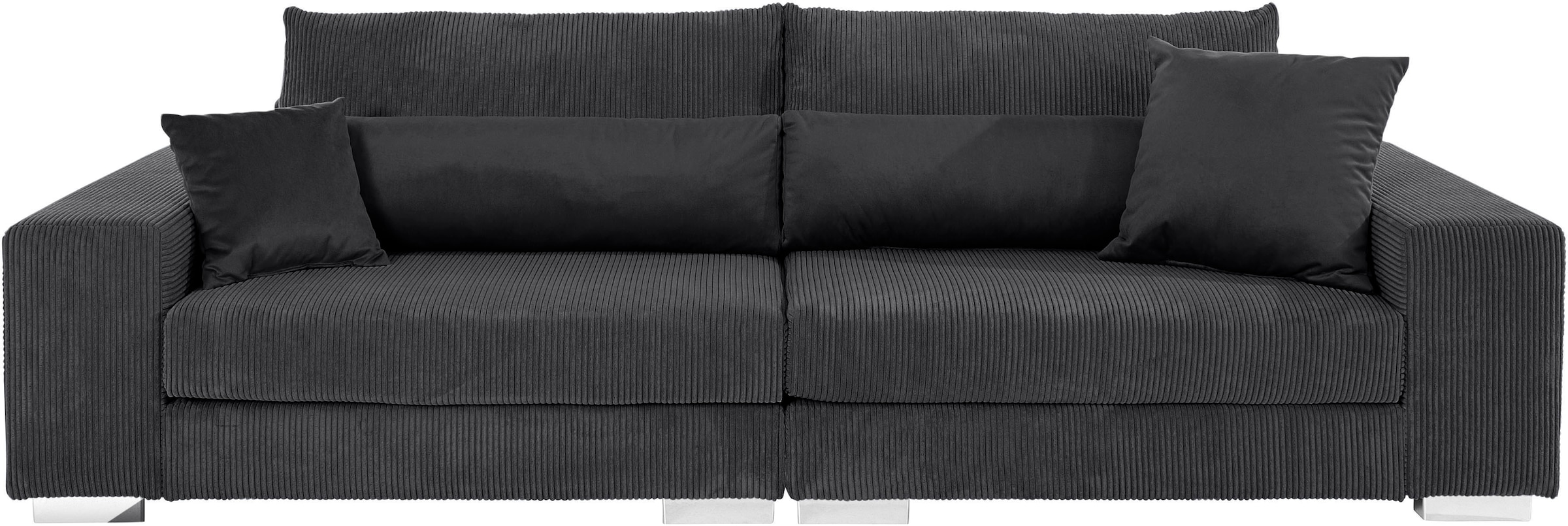 Home affaire Big-Sofa »Vasco«, Breite 277 cm, inkl. 6-teiliges Kissenset, in Cord