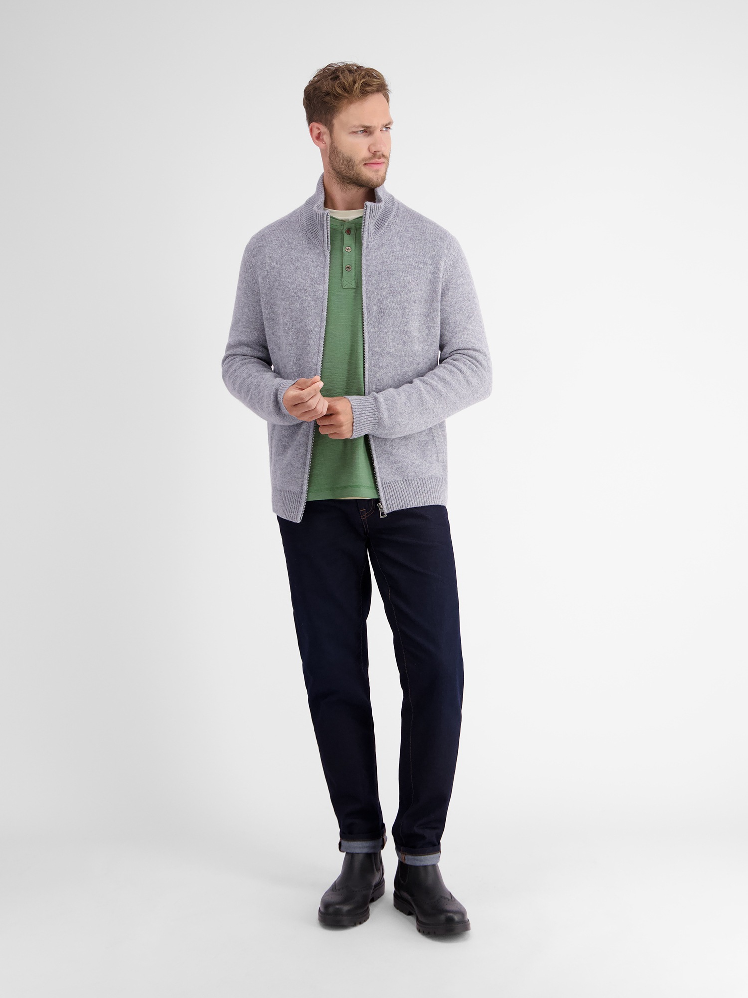 LERROS Langarmshirt »LERROS Serafino in Strukturqualität«