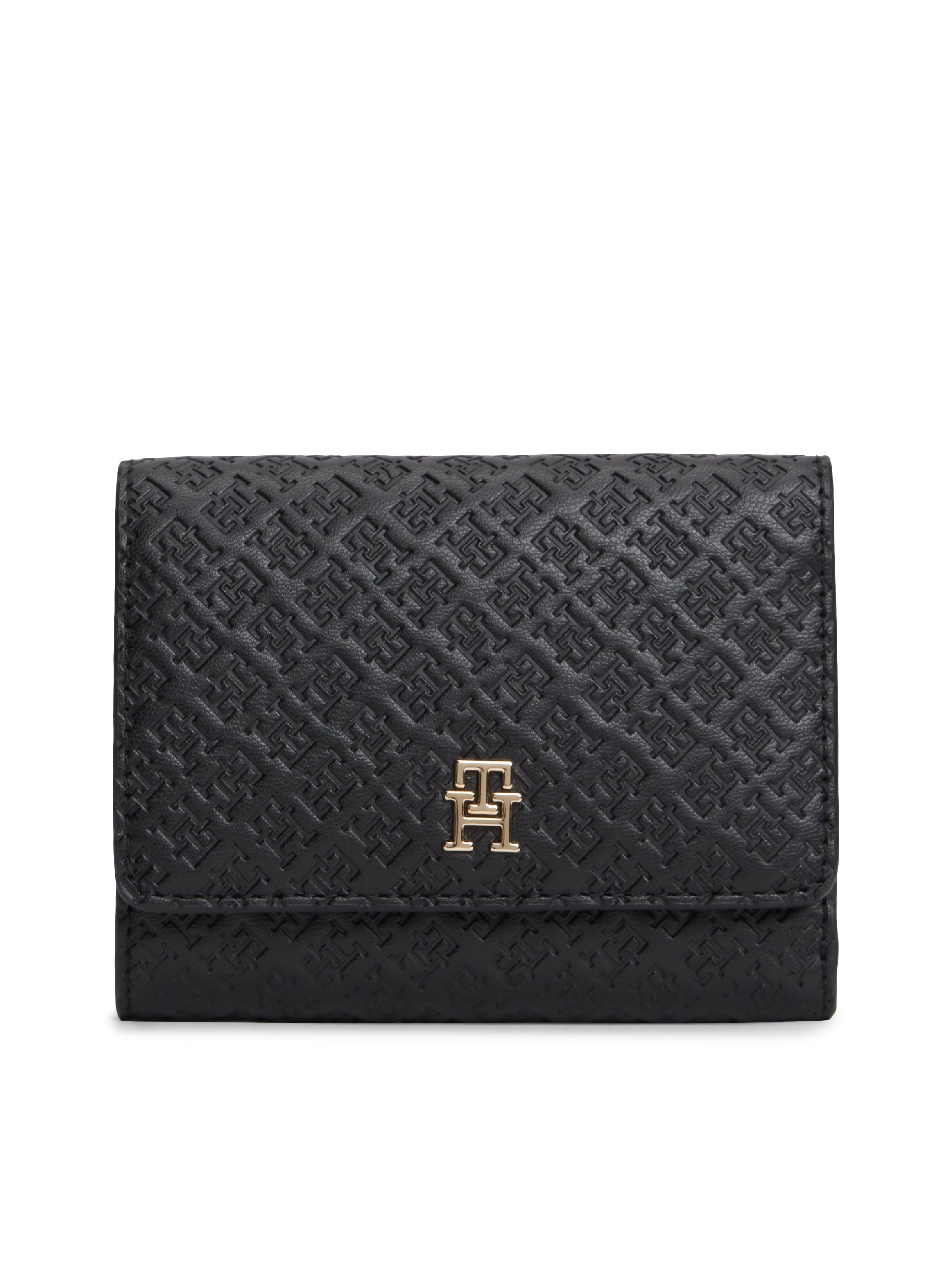 Tommy Hilfiger Geldbörse »TH ICON TRIFOLD MONO« Damen Geldbeutel, Portemonnaie mit TH-Schmucklogo