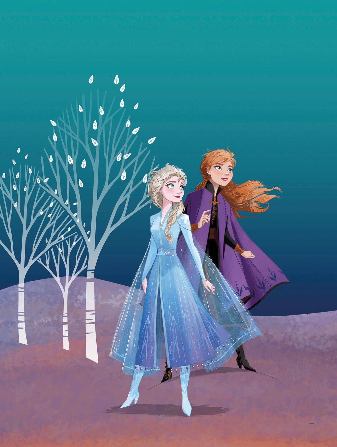 Poster »Frozen Sisters«, Disney, (1 St.), Kinderzimmer, Schlafzimmer, Wohnzimmer