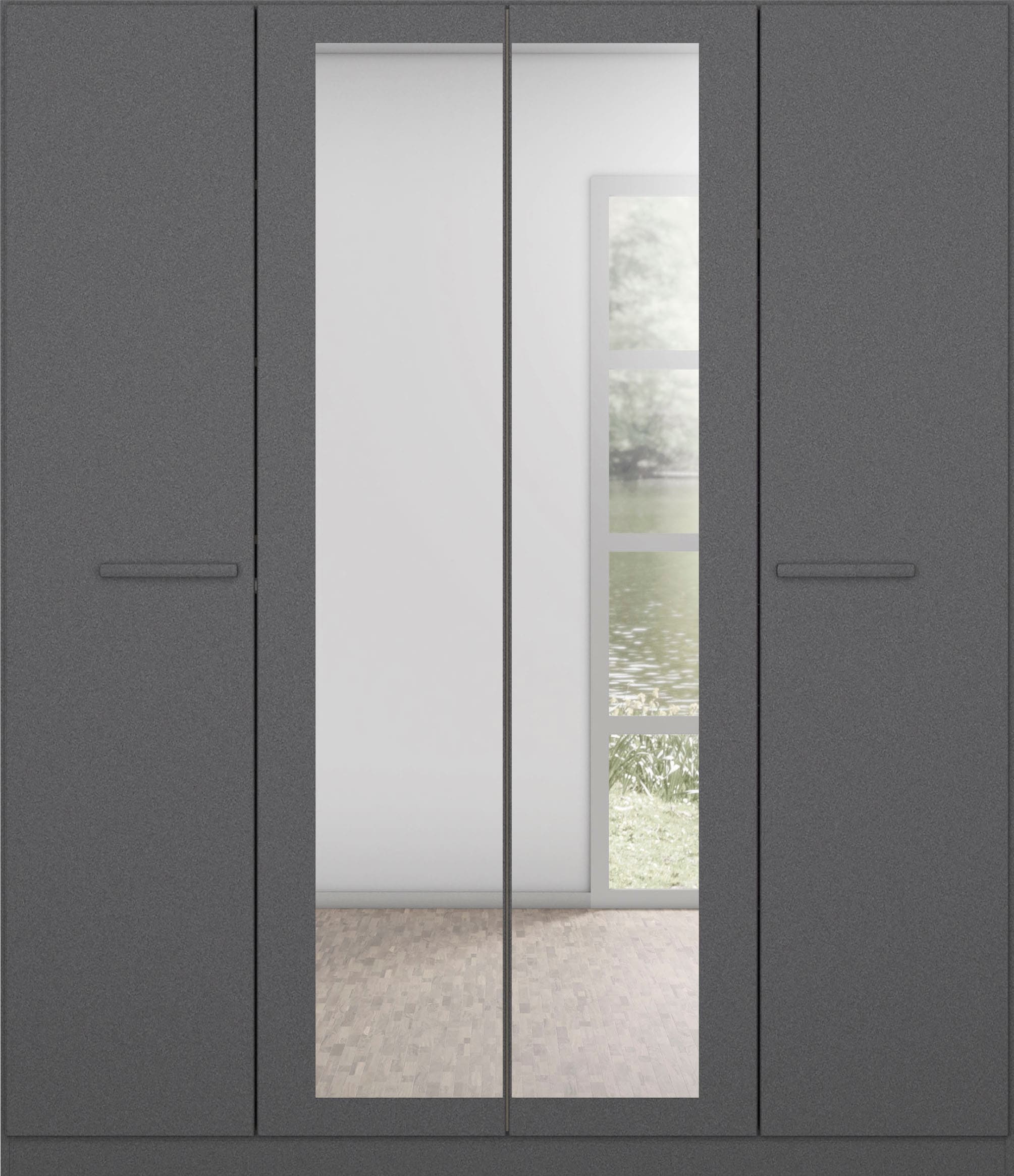 rauch Drehtürenschrank »Kleiderschrank Schrank Garderobe Garderobenschrank Stauraumwunder MODI«, optional mit Spiegel MADE IN GERMANY