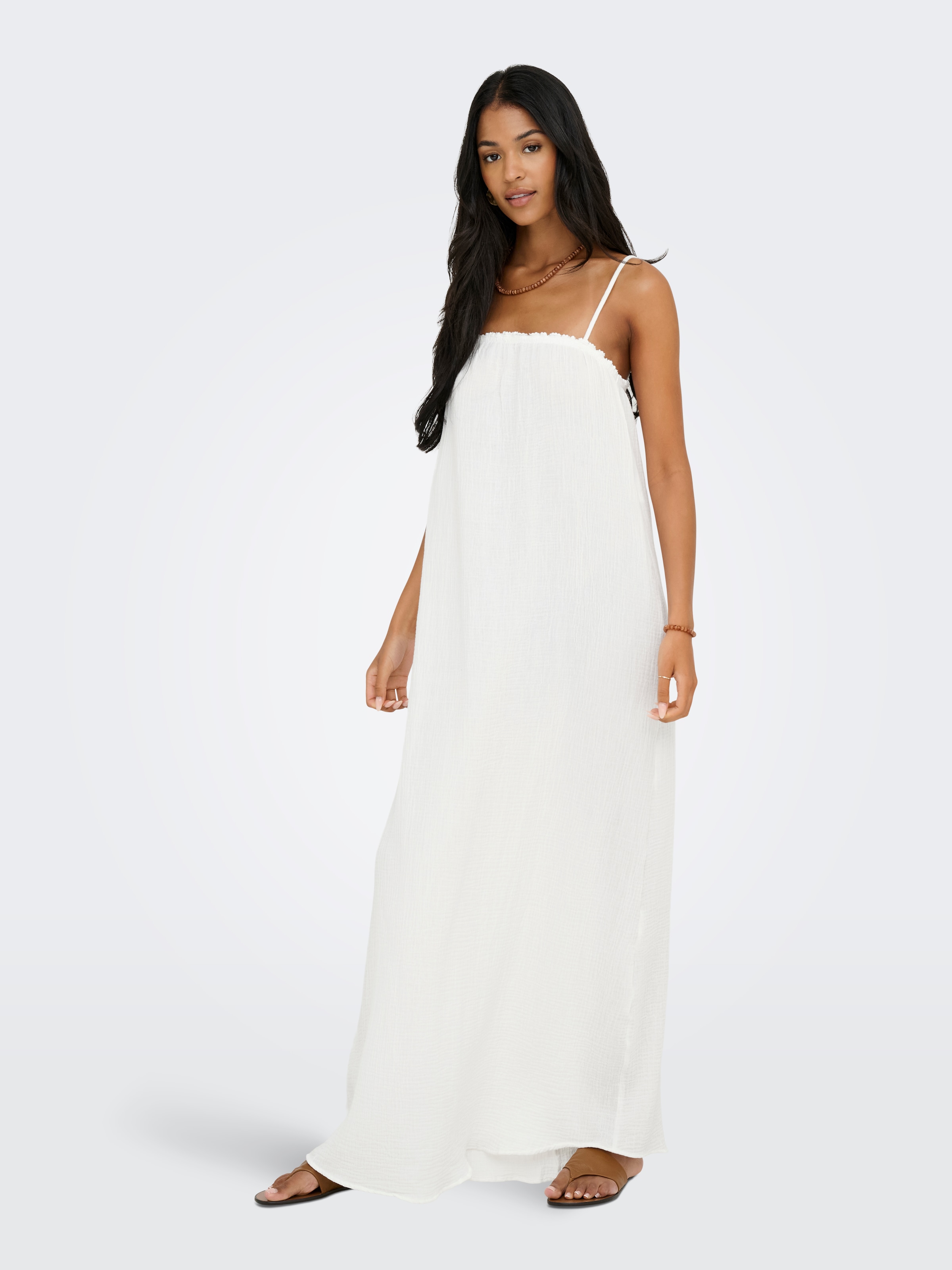 JDY Maxikleid »JDYTHEISJAZ LIFE S/L MAXI DRESS WVN NOOS« Baumwolle, regular fit, Musselin Qualität