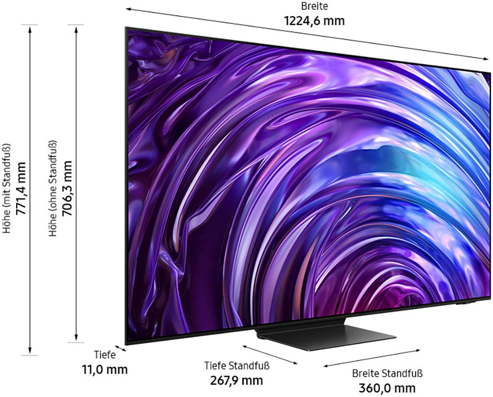 Samsung OLED-Fernseher »GQ55S95DAT«, 4K Ultra HD, Smart-TV, Neural Quantum 4K AI Gen2 Prozessor, bis zu 144Hz