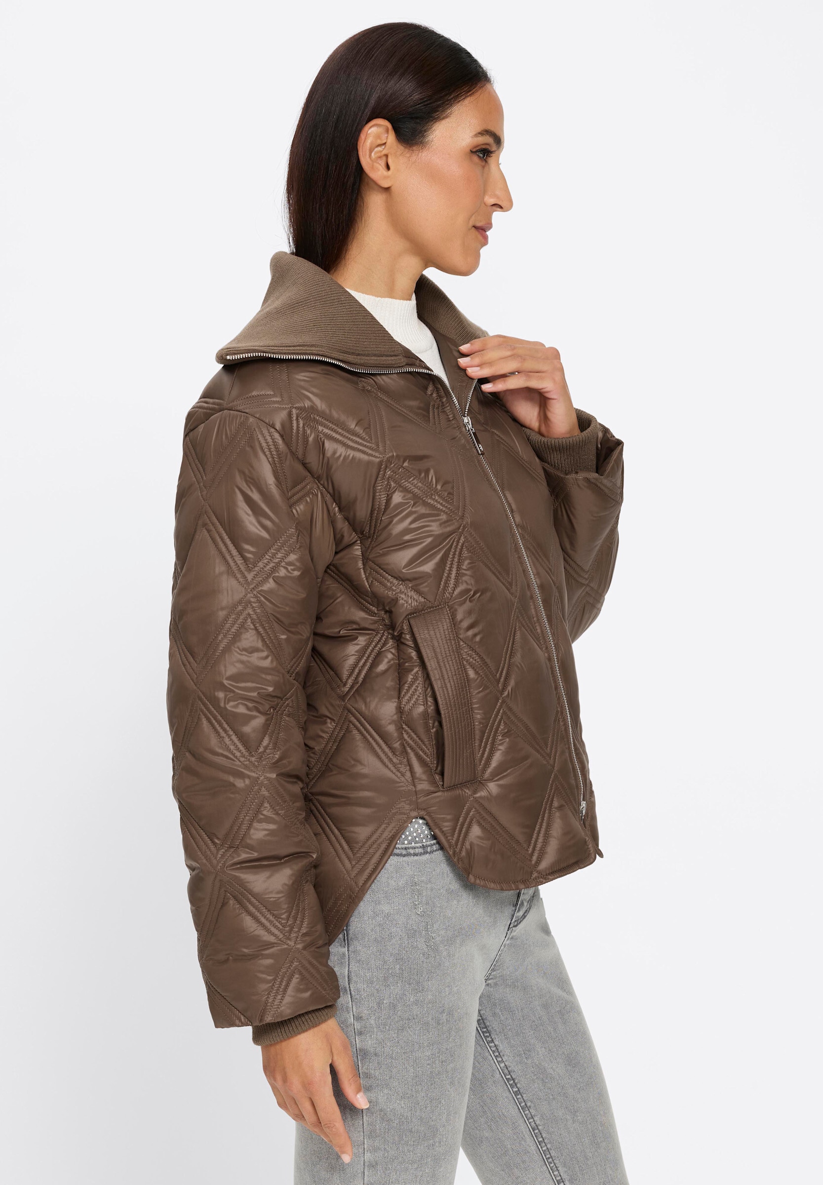 heine Steppjacke »Steppjacke Steppjacke mit 2-Wege-Zipper« ohne Kapuze