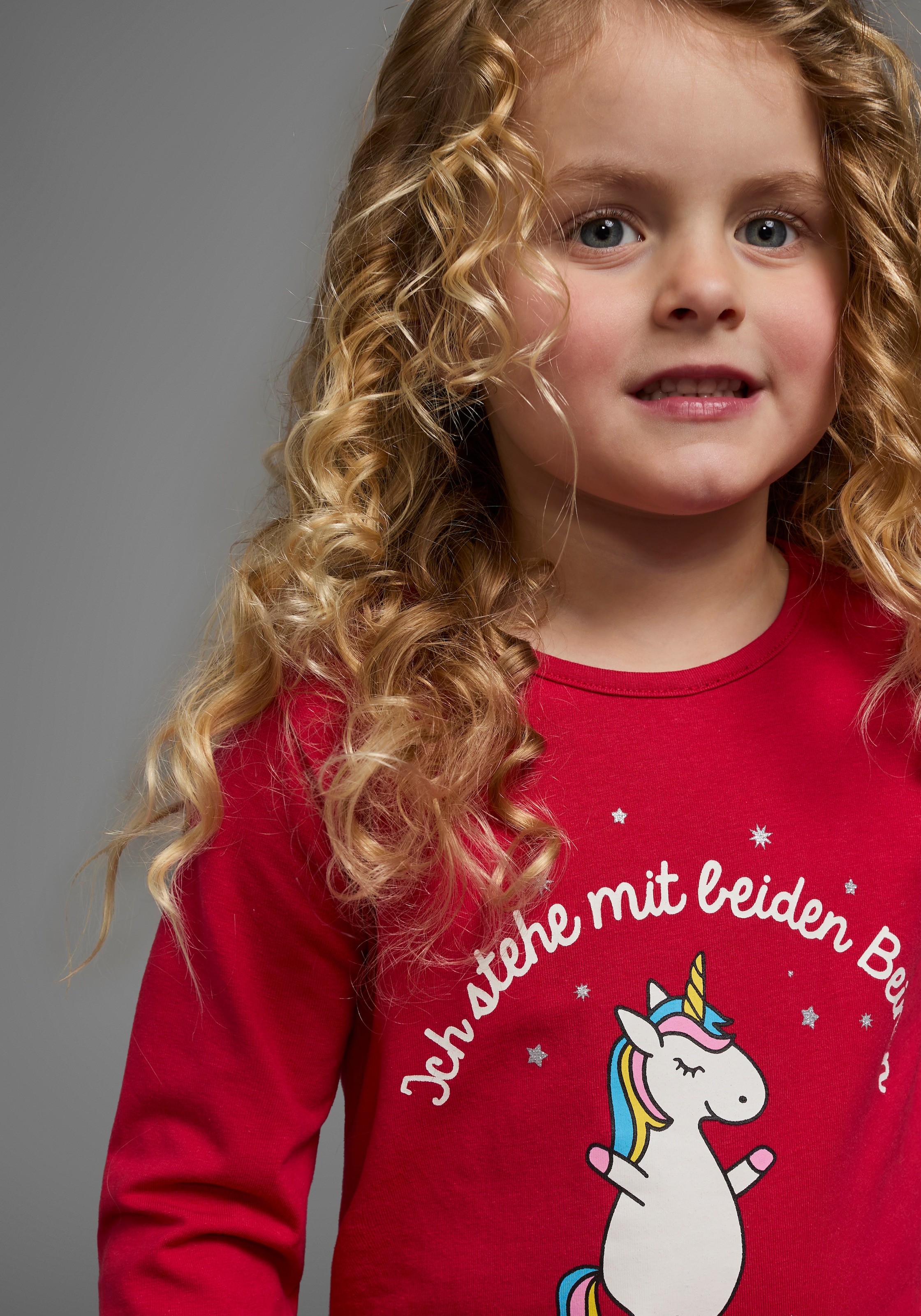 KIDSWORLD Jerseykleid »Einhorn«, festliche Anlässe, kniefreie Länge, aus Baumwollmischung