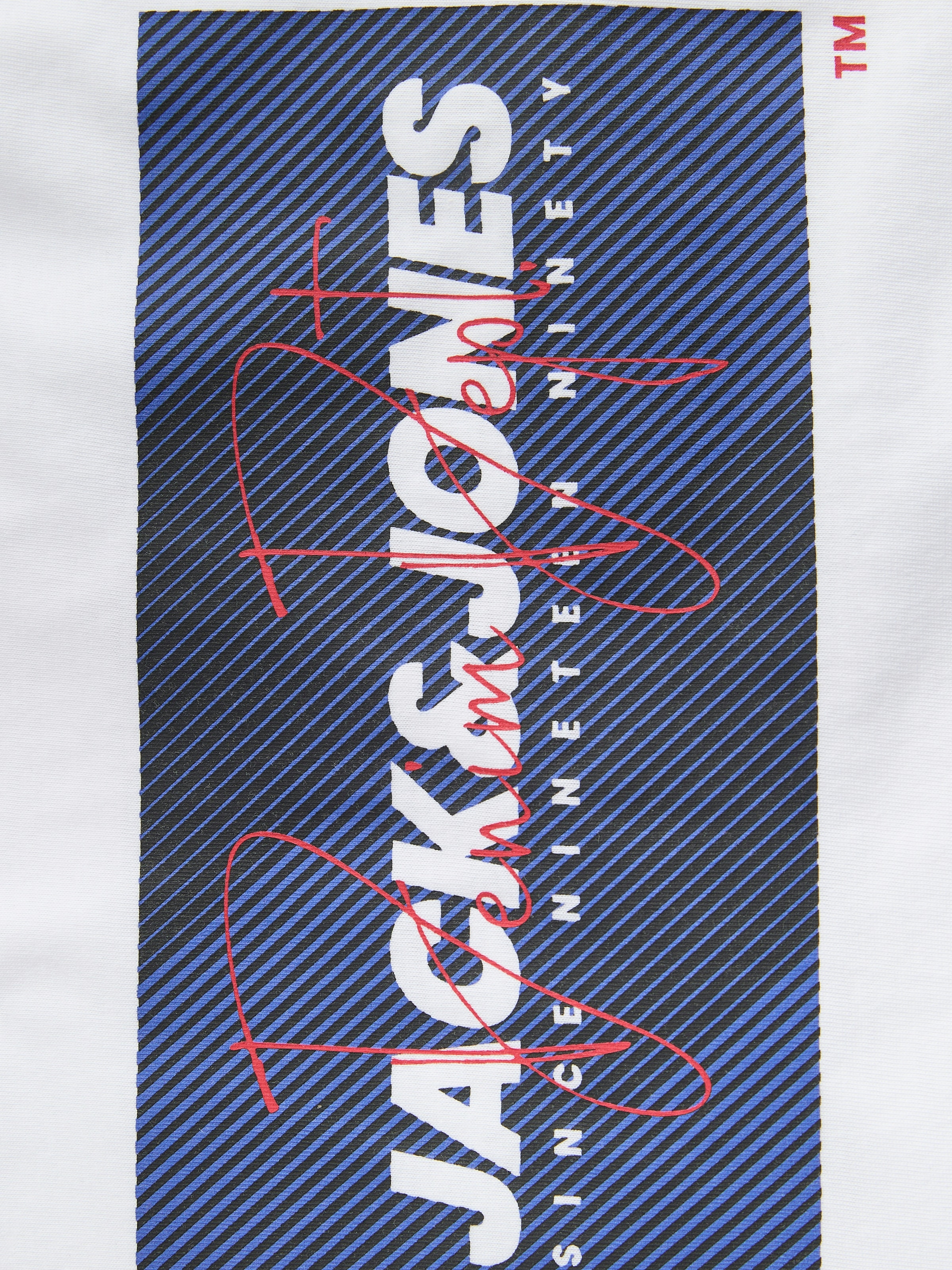 Jack & Jones Rundhalsshirt »JJCOLE PRINT TEE SS CREW NECK«