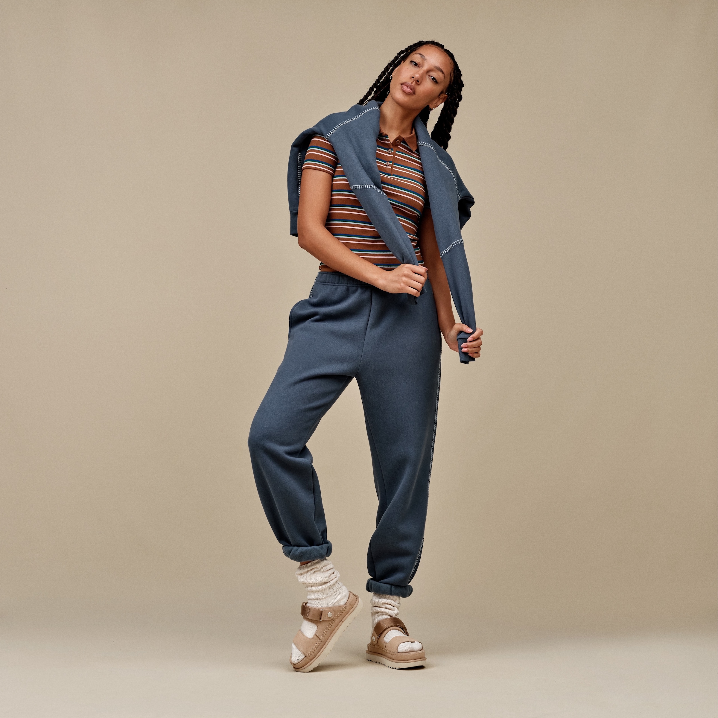 UGG Plateausandale »GOLDENSTAR GLIDE«, Clog, Mule, Sommerschuh mit weichem Fußbett
