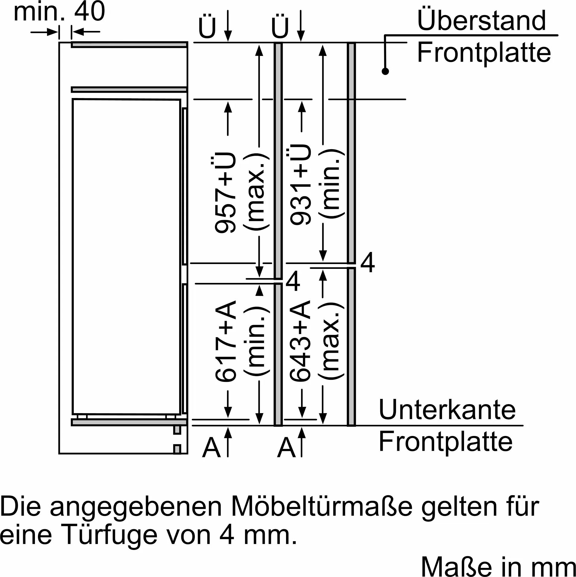 Constructa Einbaukühlgefrierkombination »CK677AFE0«