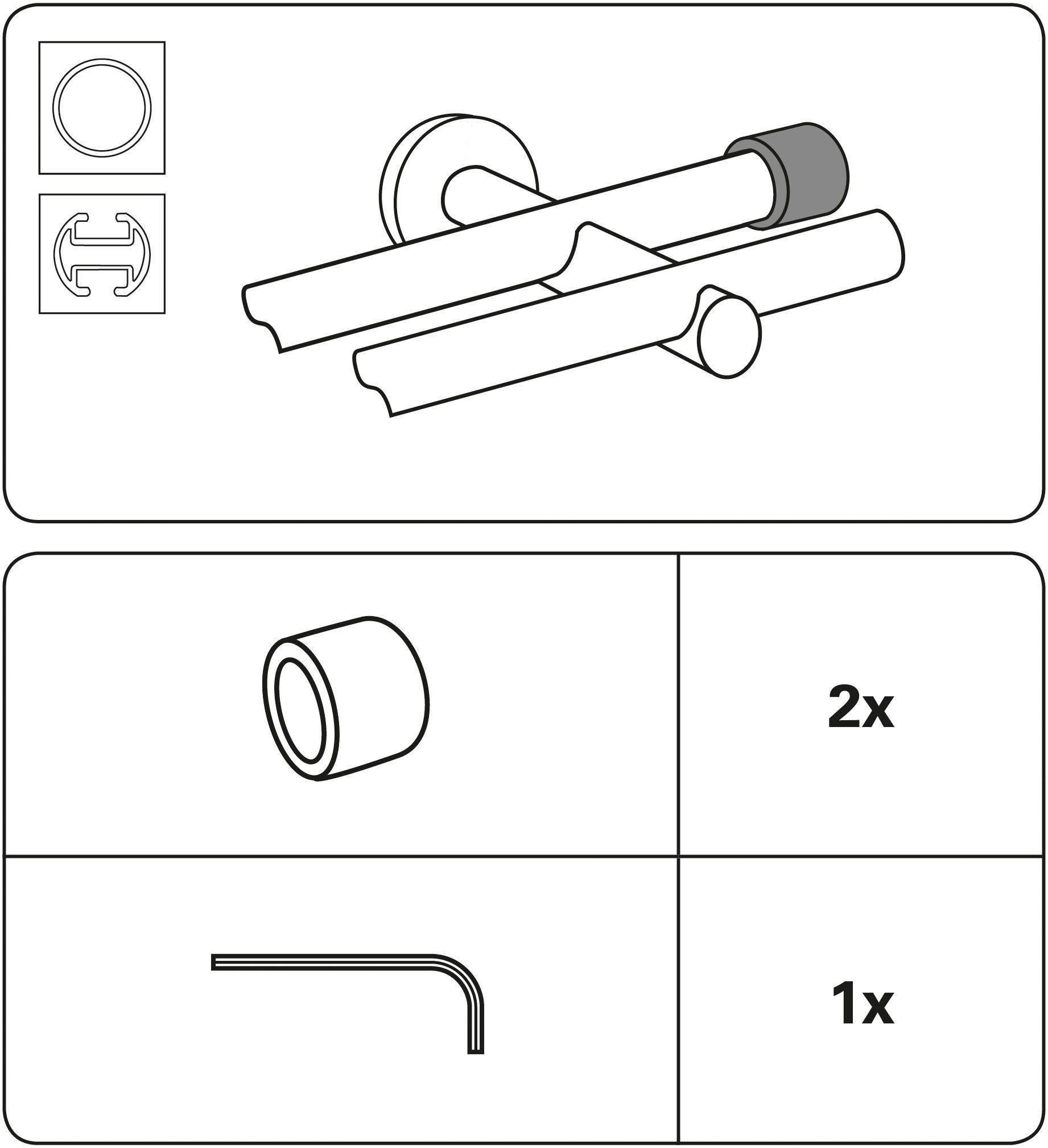 GARDINIA Gardinenstangen-Endstück »Ball« Serie Gardinenstange Kira