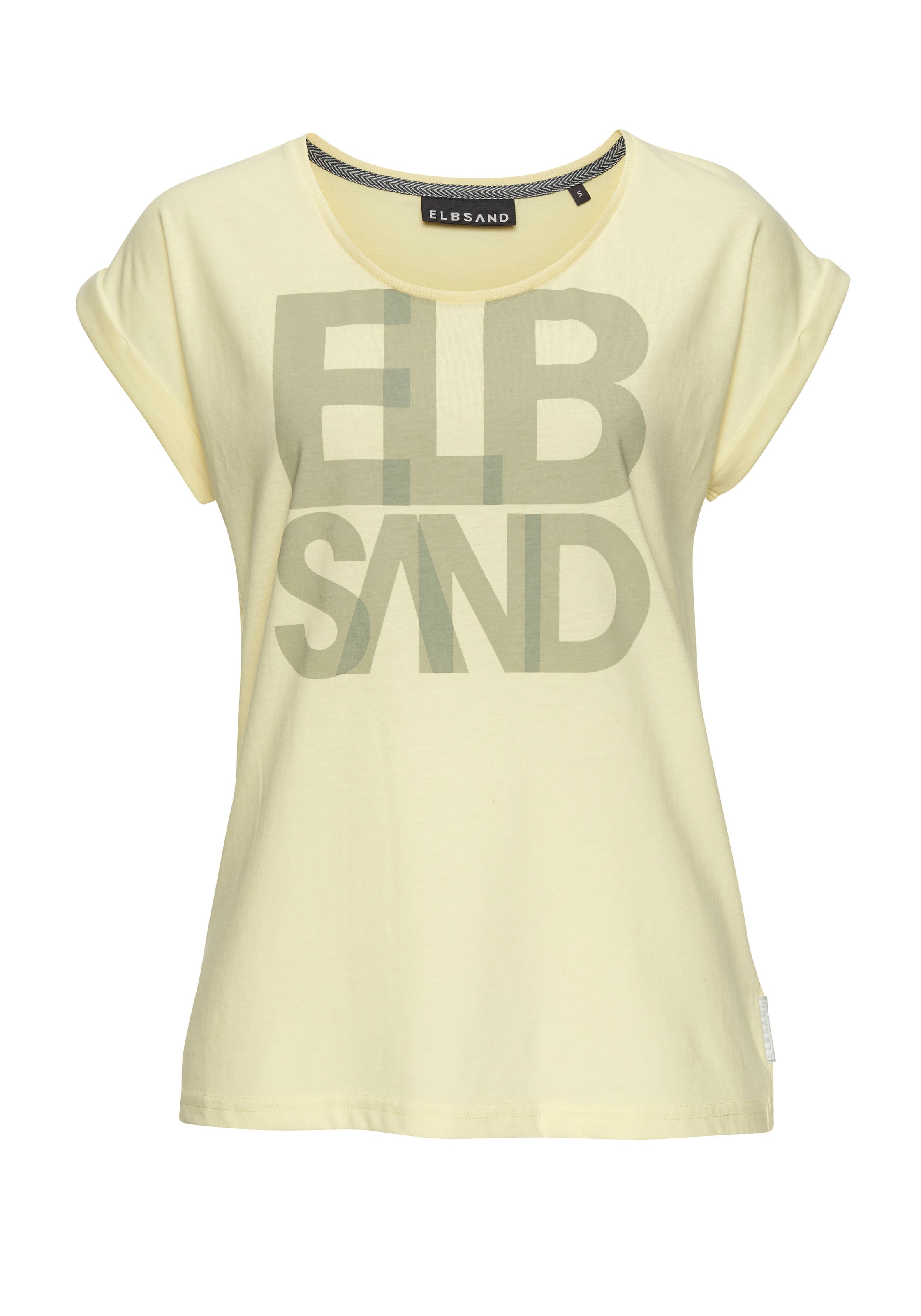 Elbsand T-Shirt »Eldis«, mit Logodruck, Kurzarmshirt aus Baumwoll-Mix, sportlich-casual