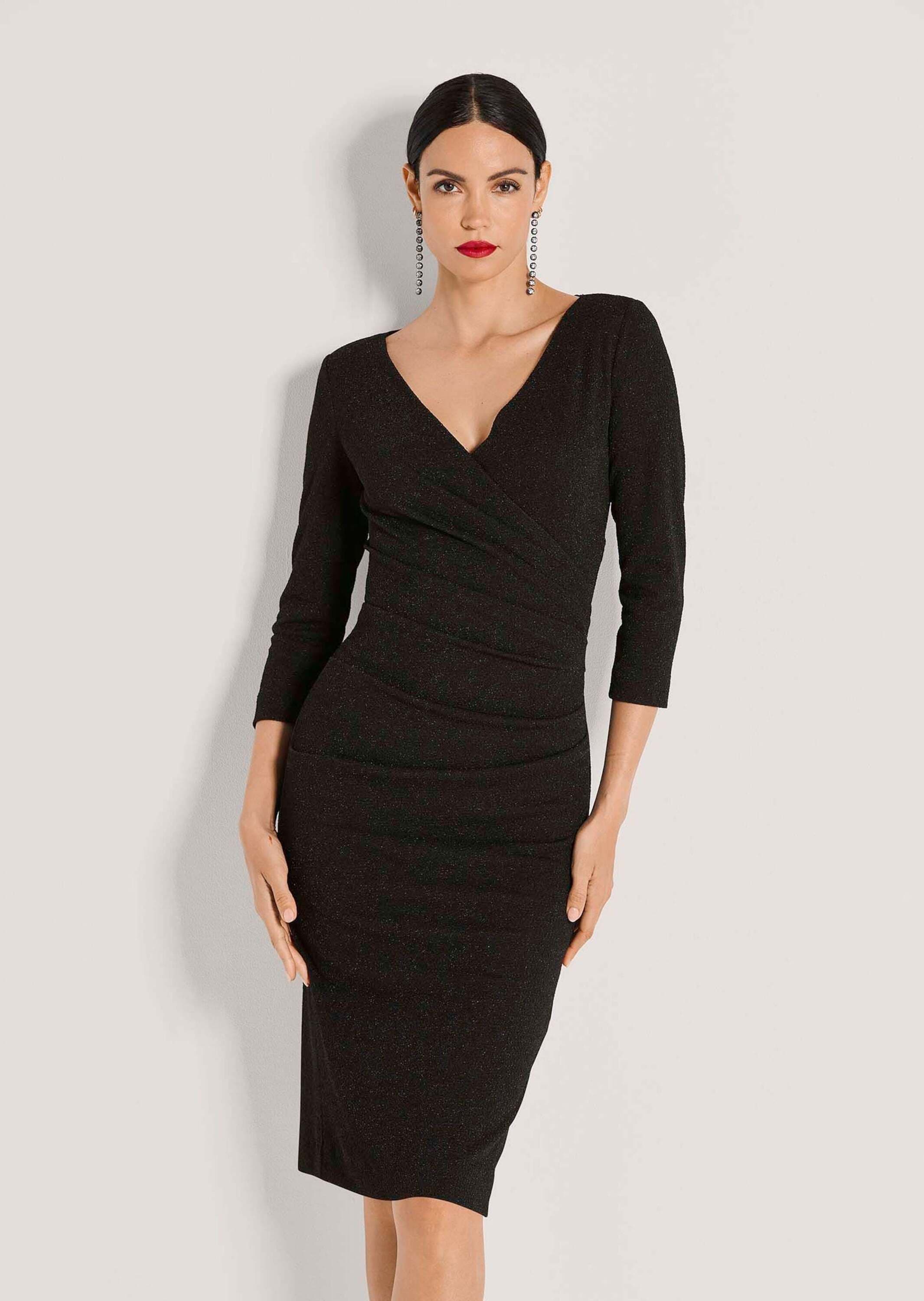 MADELEINE Etuikleid »Etuikleid Stretchkleid in Wickeloptik« Wickeloptik