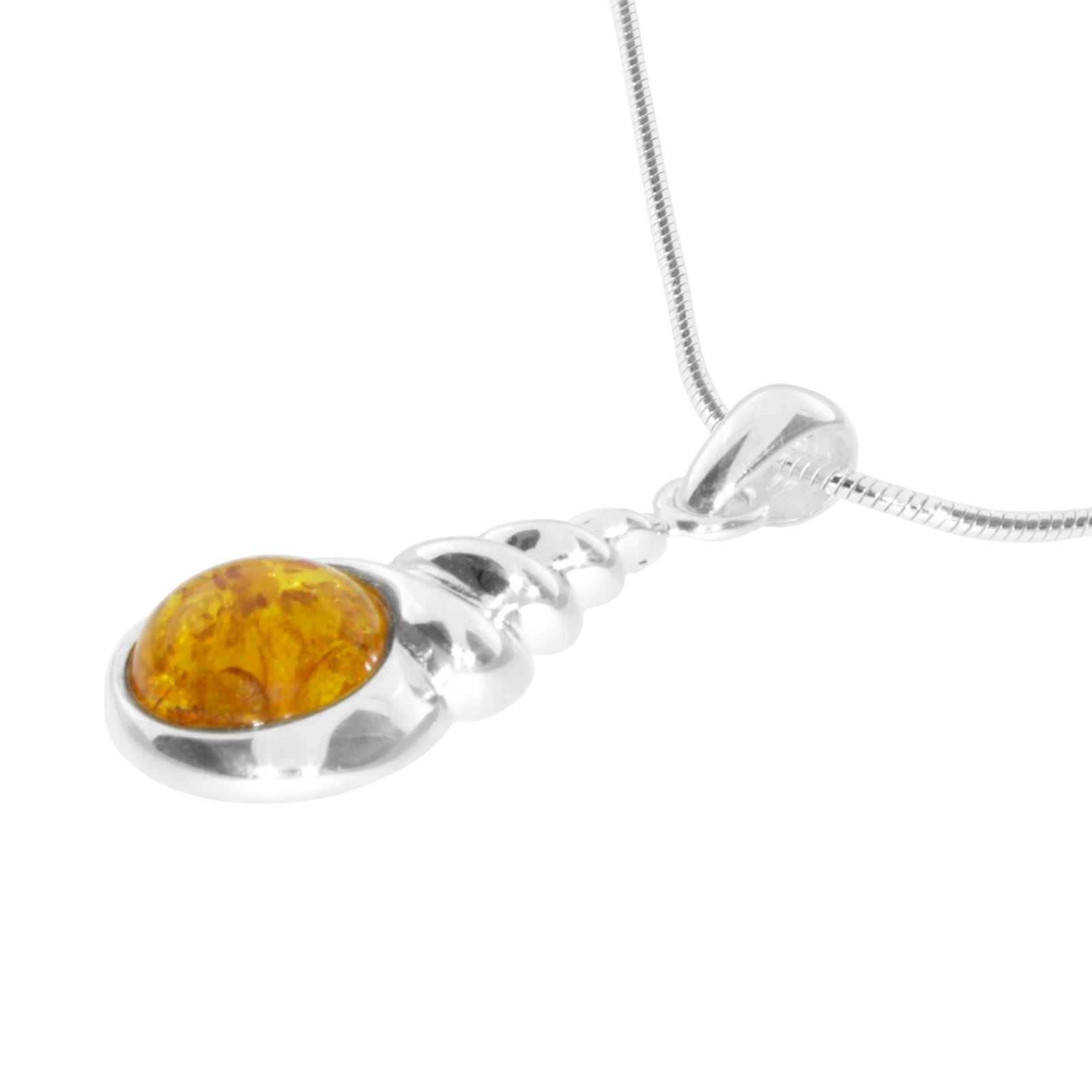 OSTSEE-SCHMUCK Kette mit Anhänger »- Schnecke - Silber 925/000 - Bernstein«