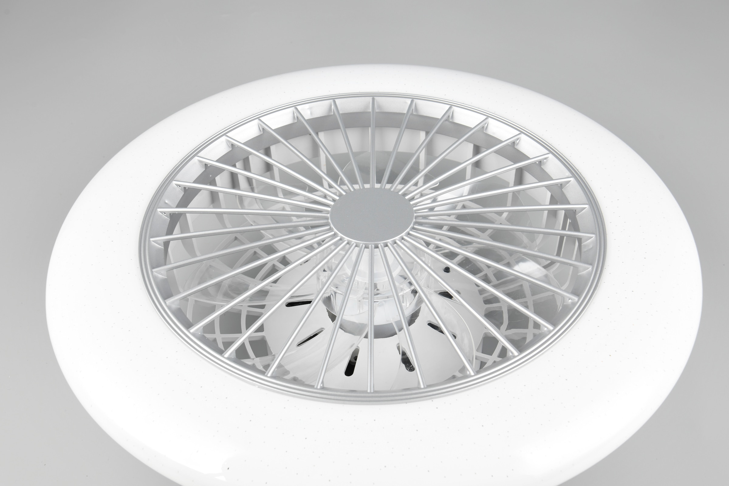 REALITY Leuchten LED Deckenleuchte »Stralsund Deckenventilator«, 1 flammig, Leuchtmittel LED-Board | LED fest integriert, Deckenlampe, Ventilator 3 Stufen, Fernbed. Lichtfarbe einstellbar RGBW
