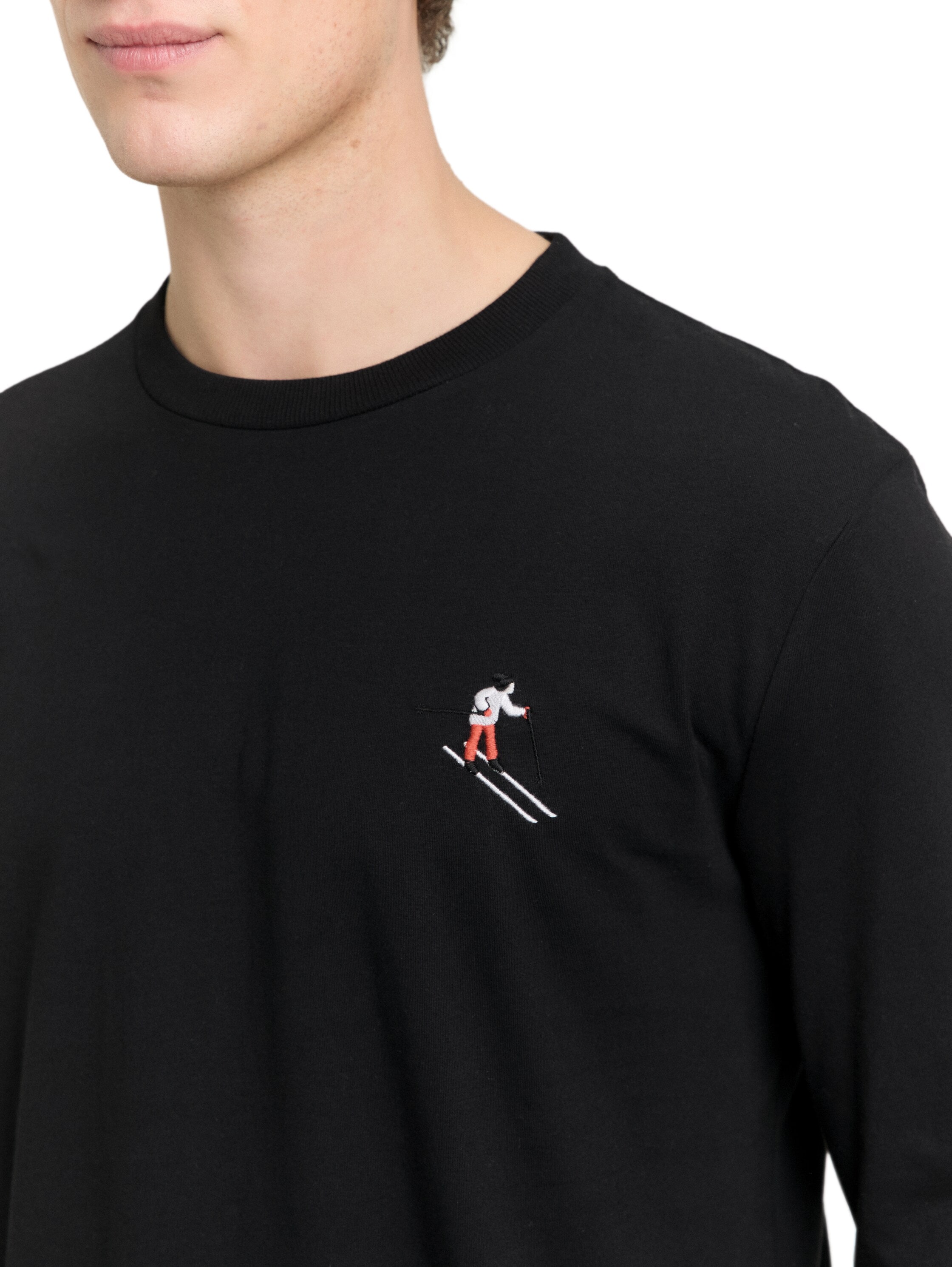 TOM TAILOR Denim Langarmshirt mit Logo-Stickerei auf der Brust