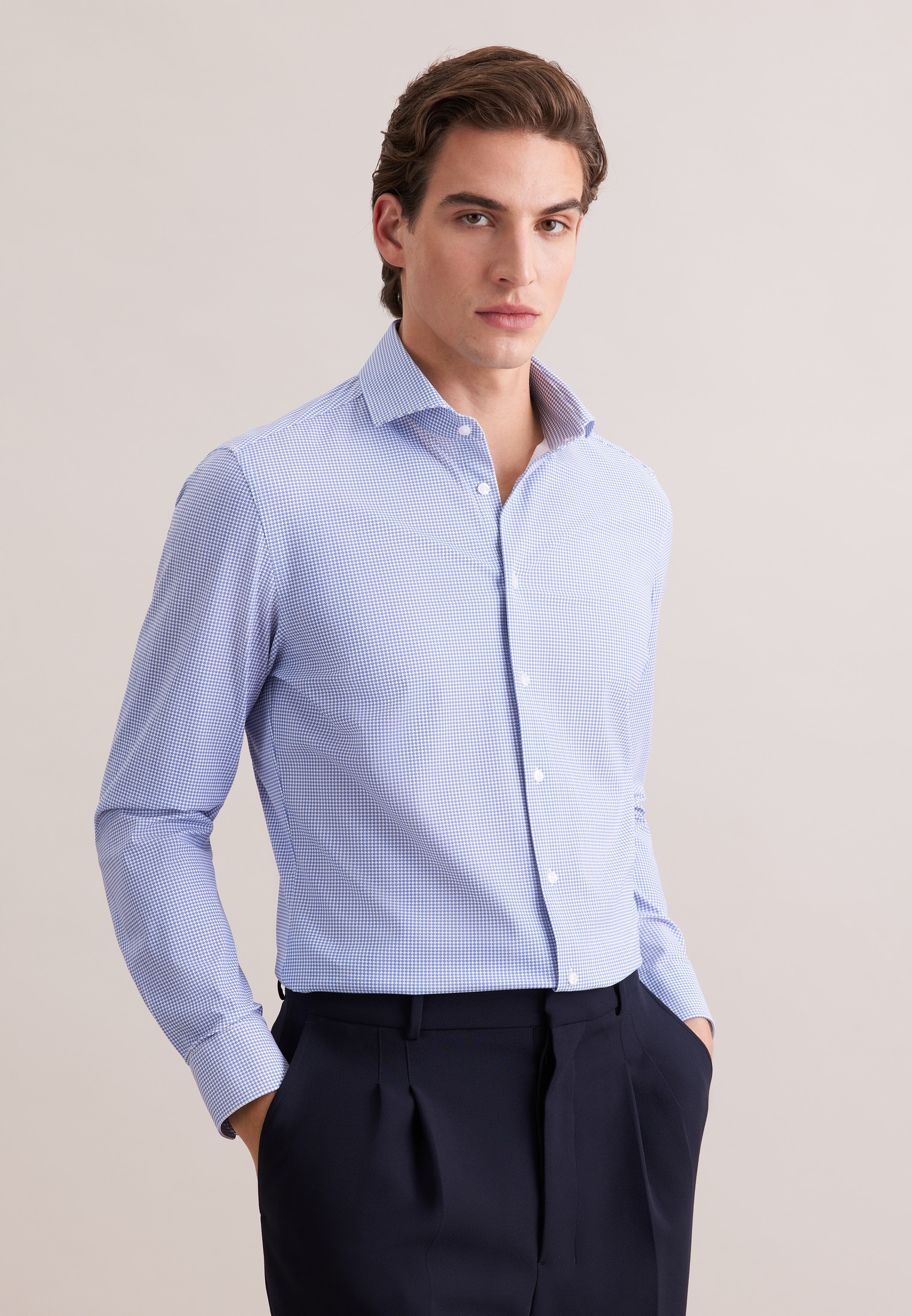 seidensticker Businesshemd »Schwarze Rose« Slim 1/1 Kentkragen Druck