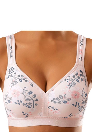 petite fleur Soft-BH Packung, 2 Stück,  ohne Bügel, Baumwoll-Qualität – auch ideal für große Größen