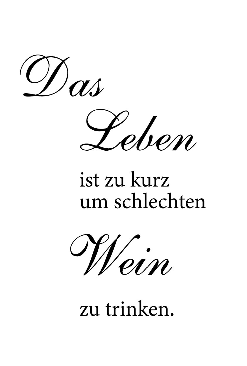 »Leben Stahlblech Wein«, bei gedruckt bestellen Motiv OTTO und queence Wanddekoobjekt auf