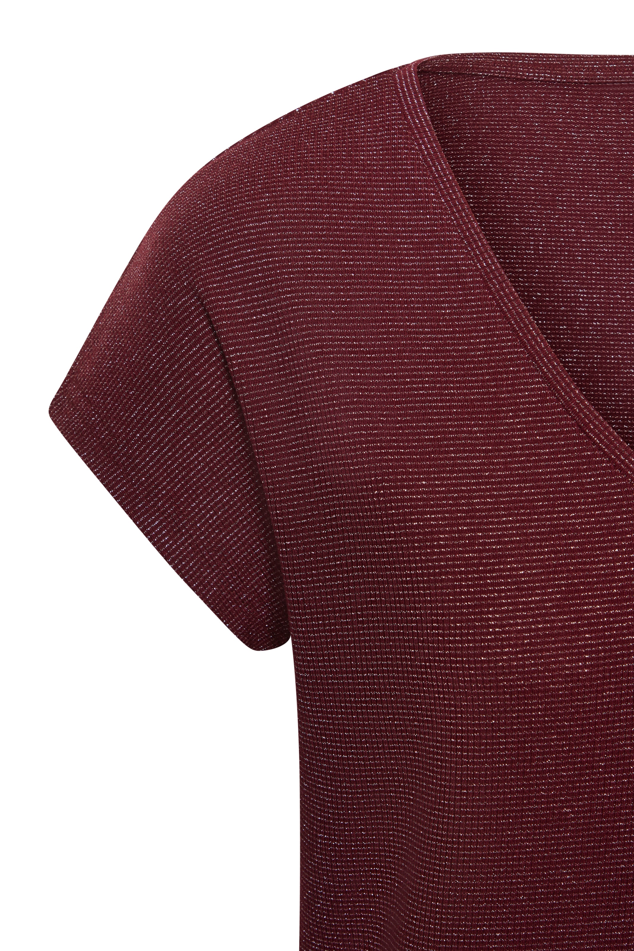 LASCANA Kurzarmshirt »mit silberfarbenem Glitzereffekt« aus luftiger Qualität mit Viskose