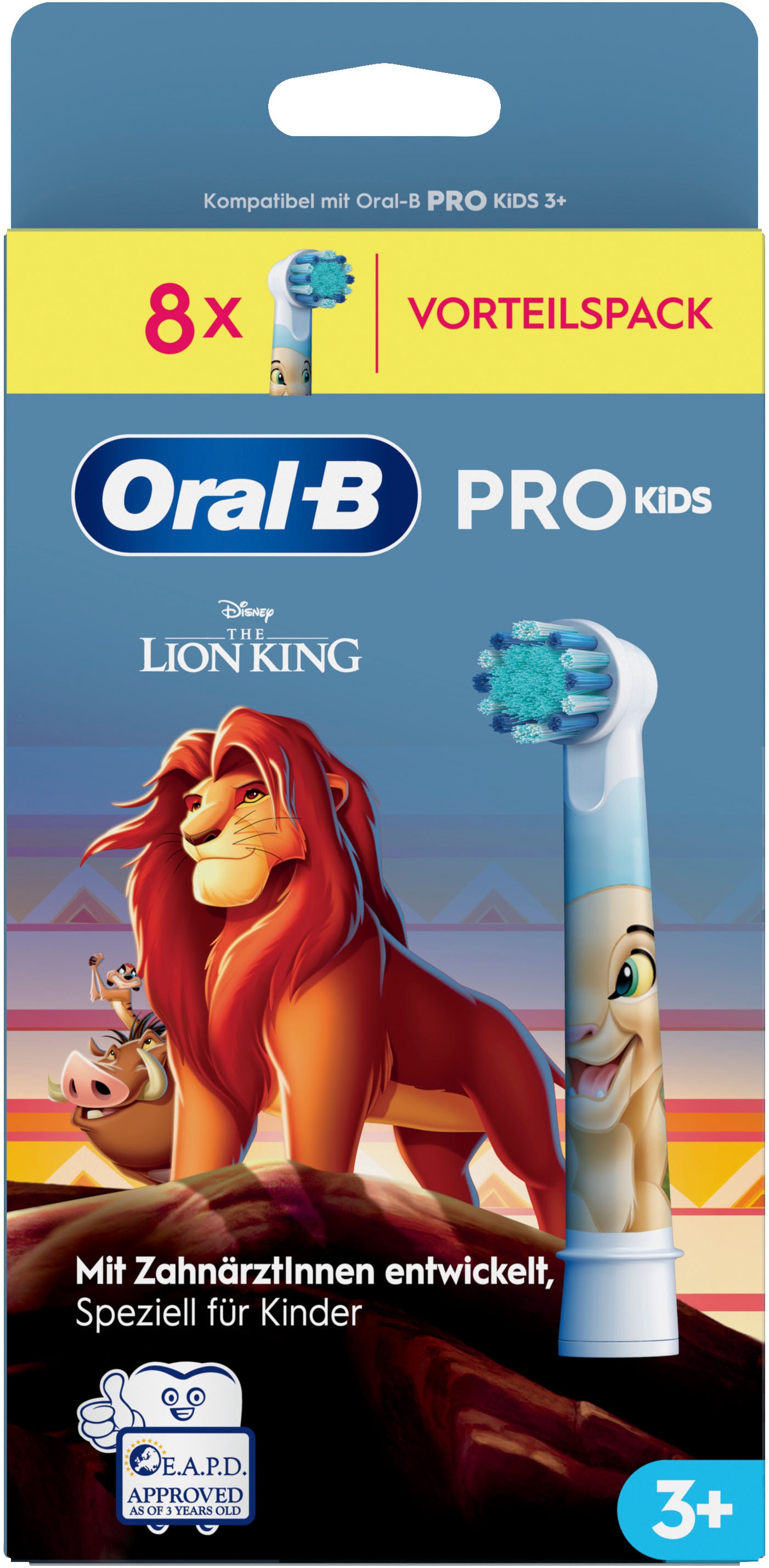 Oral-B Aufsteckbürsten »Pro Kids 3+ König der Löwen« Extra weiche Borsten, ab 3 Jahren