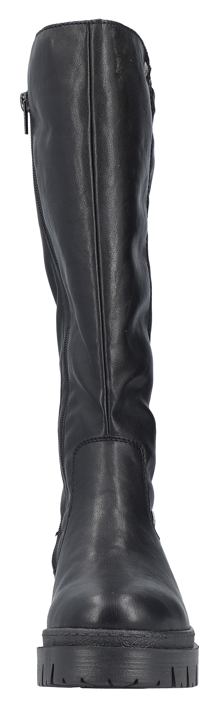 Rieker Winterstiefel, Langschaftstiefel, Plateaustiefel mit Stretch am Schaft, TEX-Membrane
